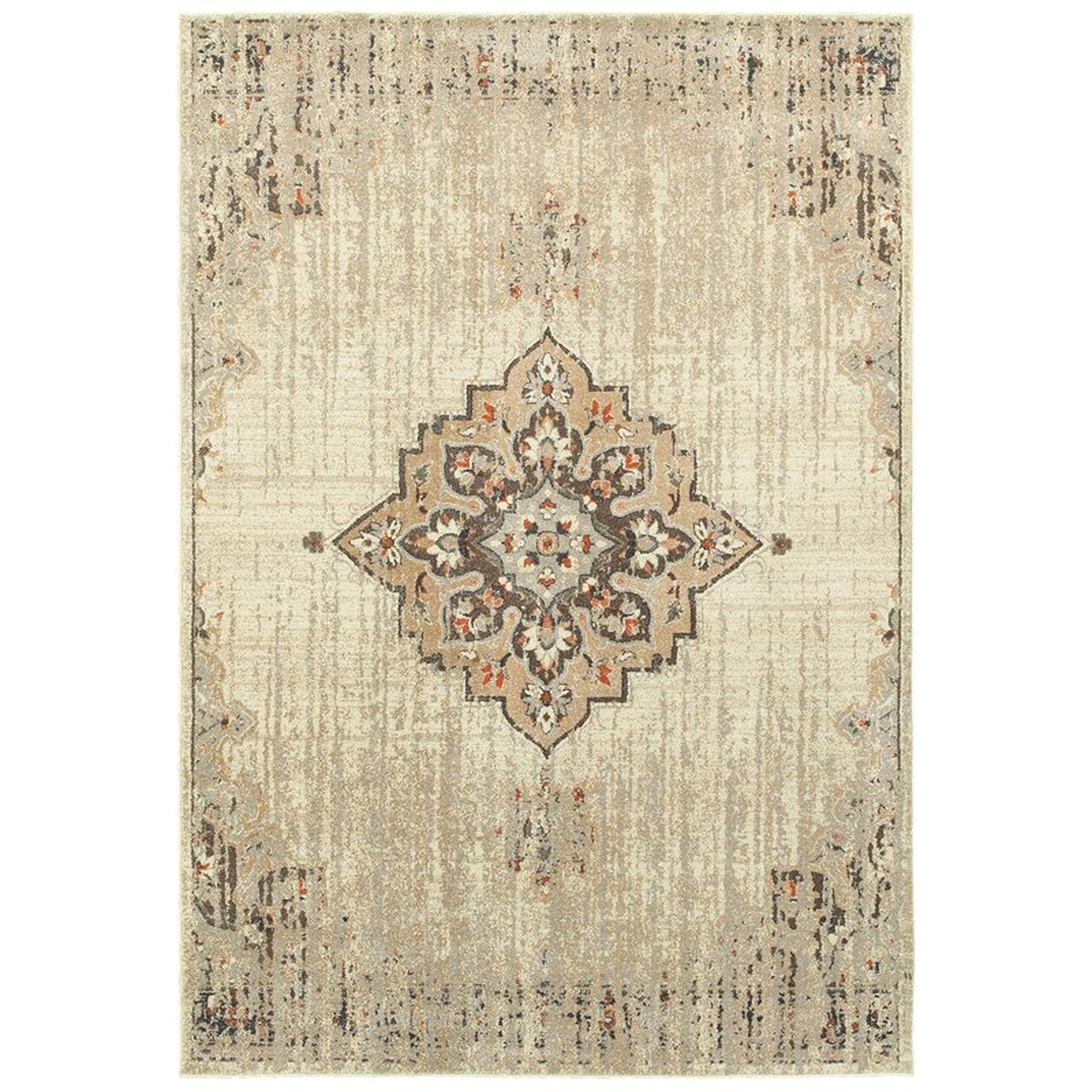 Solo Rugs Minta Brown/Ivory Rug Rug Size: Rectangle 5' x 8' - Perigold