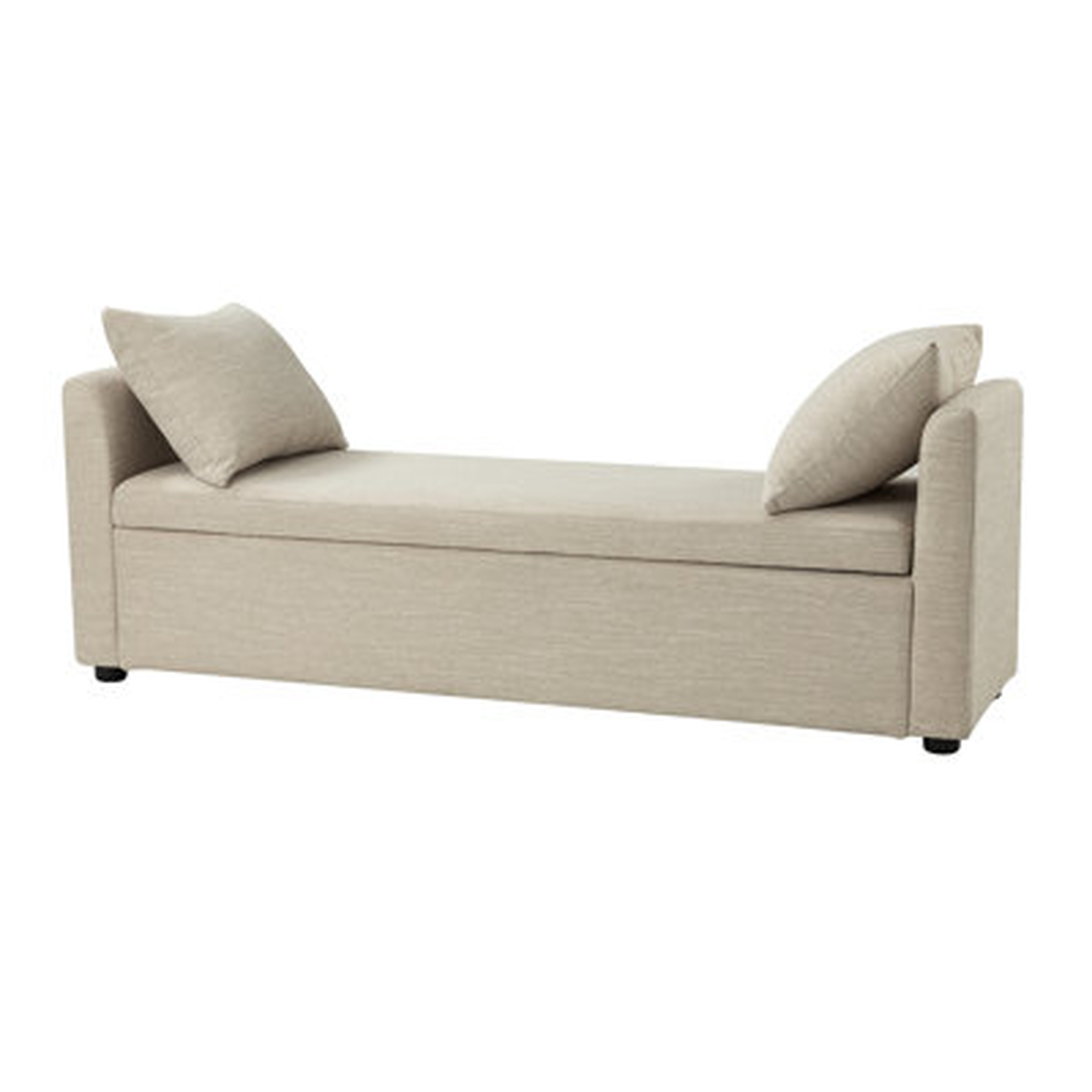 Aristides Modern 59.4" Wide Storage Bench with Two Pillows - Wayfair