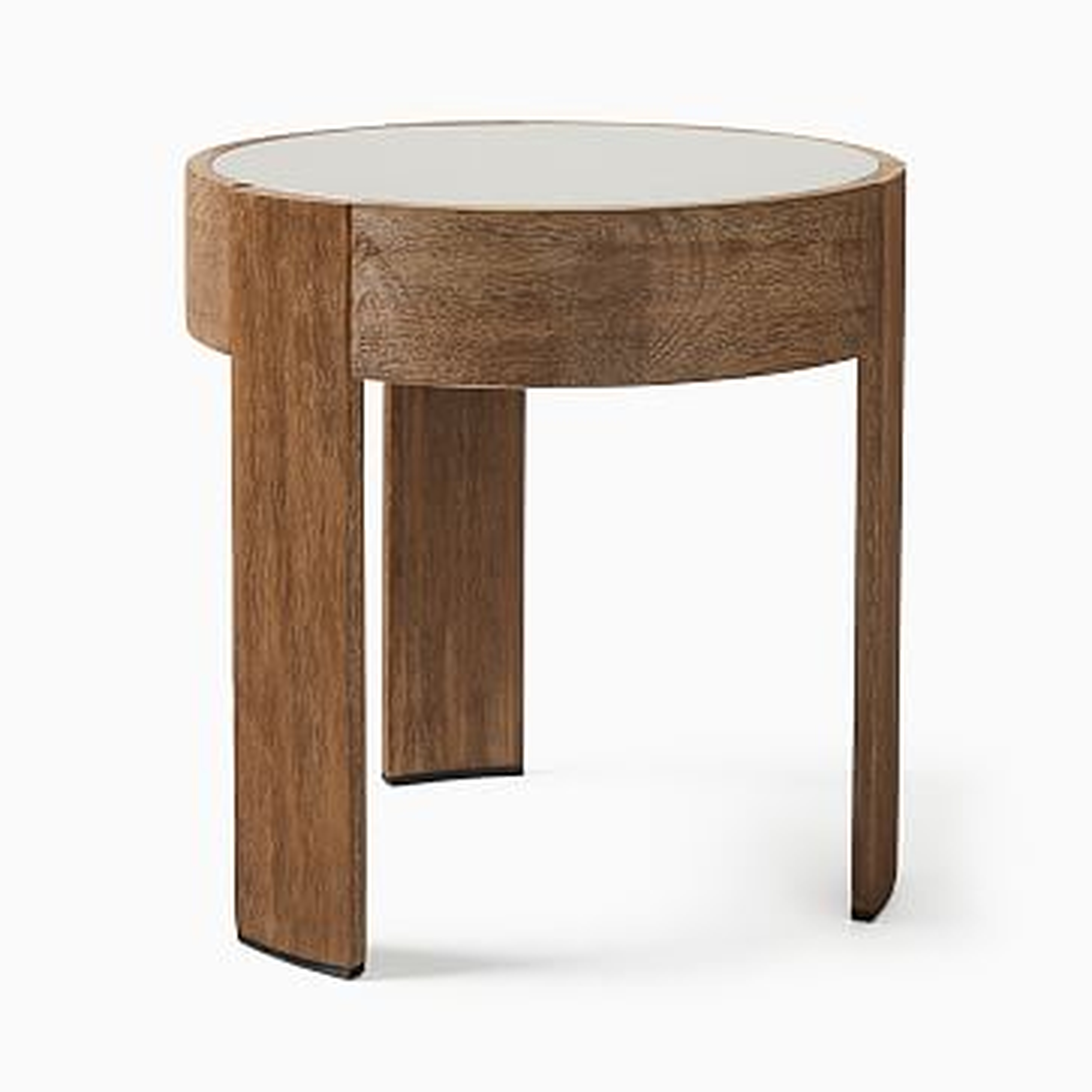 Portside Outdoor 20 in Round Side Table, Driftwood - West Elm