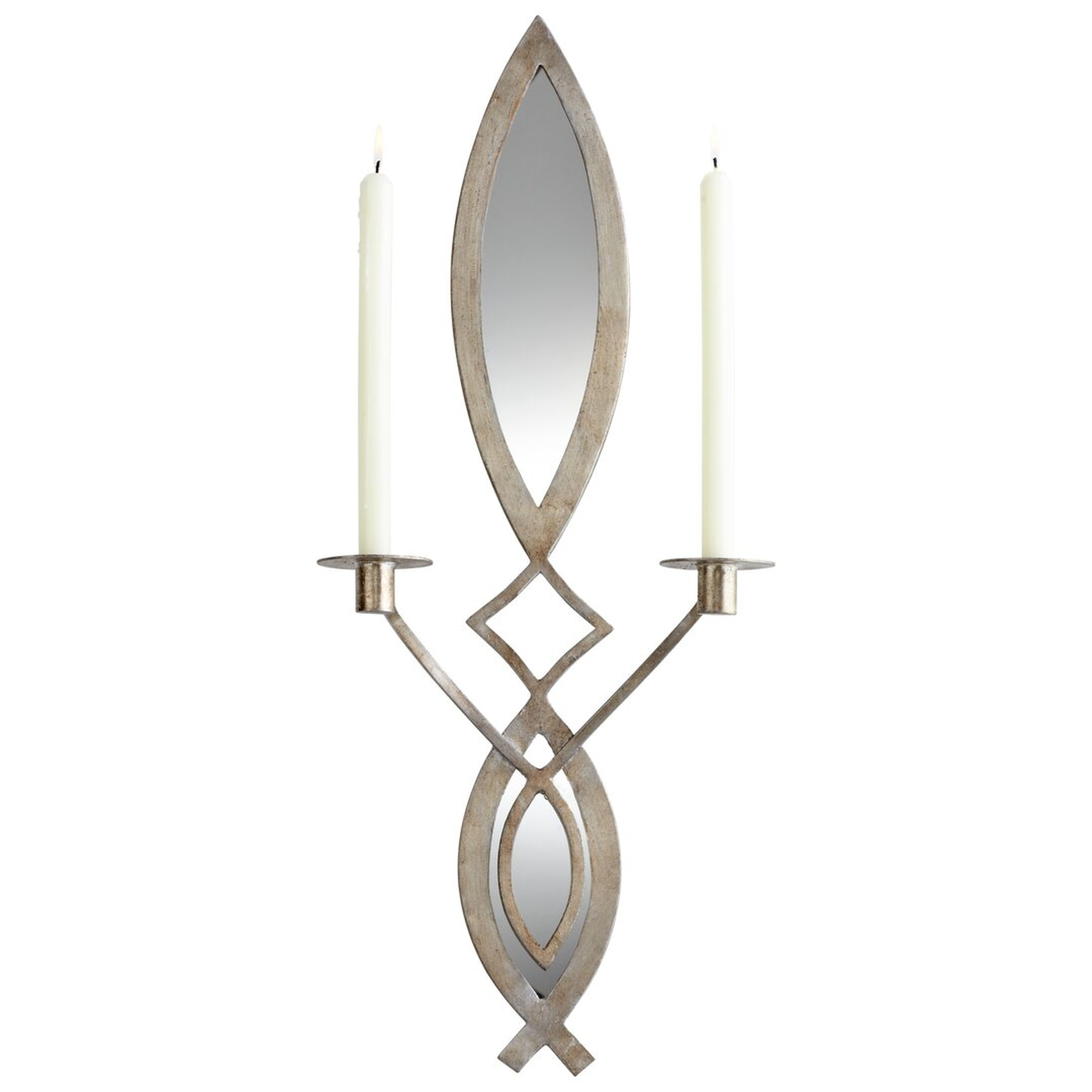 "Cyan Design Exclamation 28"" Iron Wall Sconce with Candle Included" - Perigold