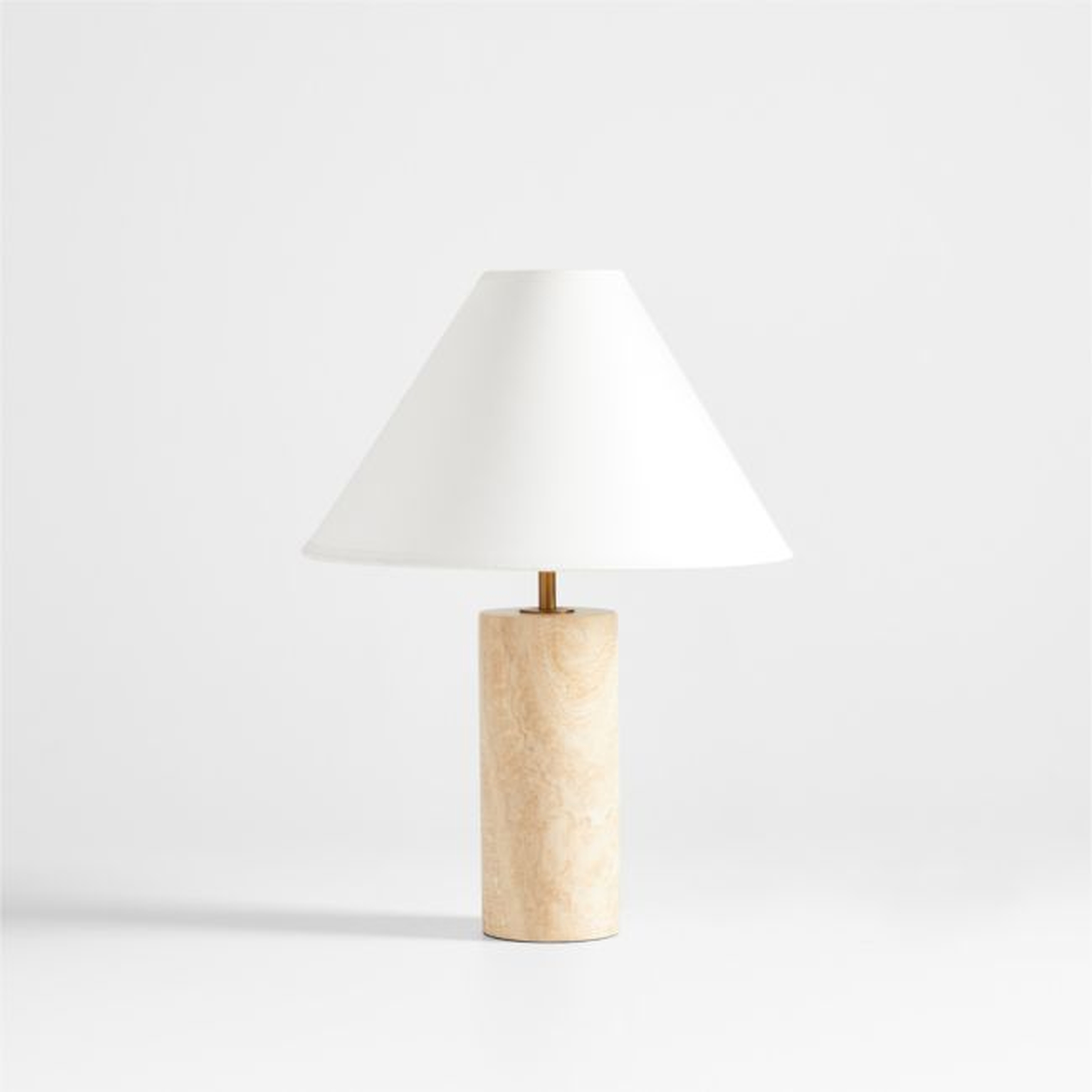 Navagio Travertine Table Lamp 18.5" - Crate and Barrel