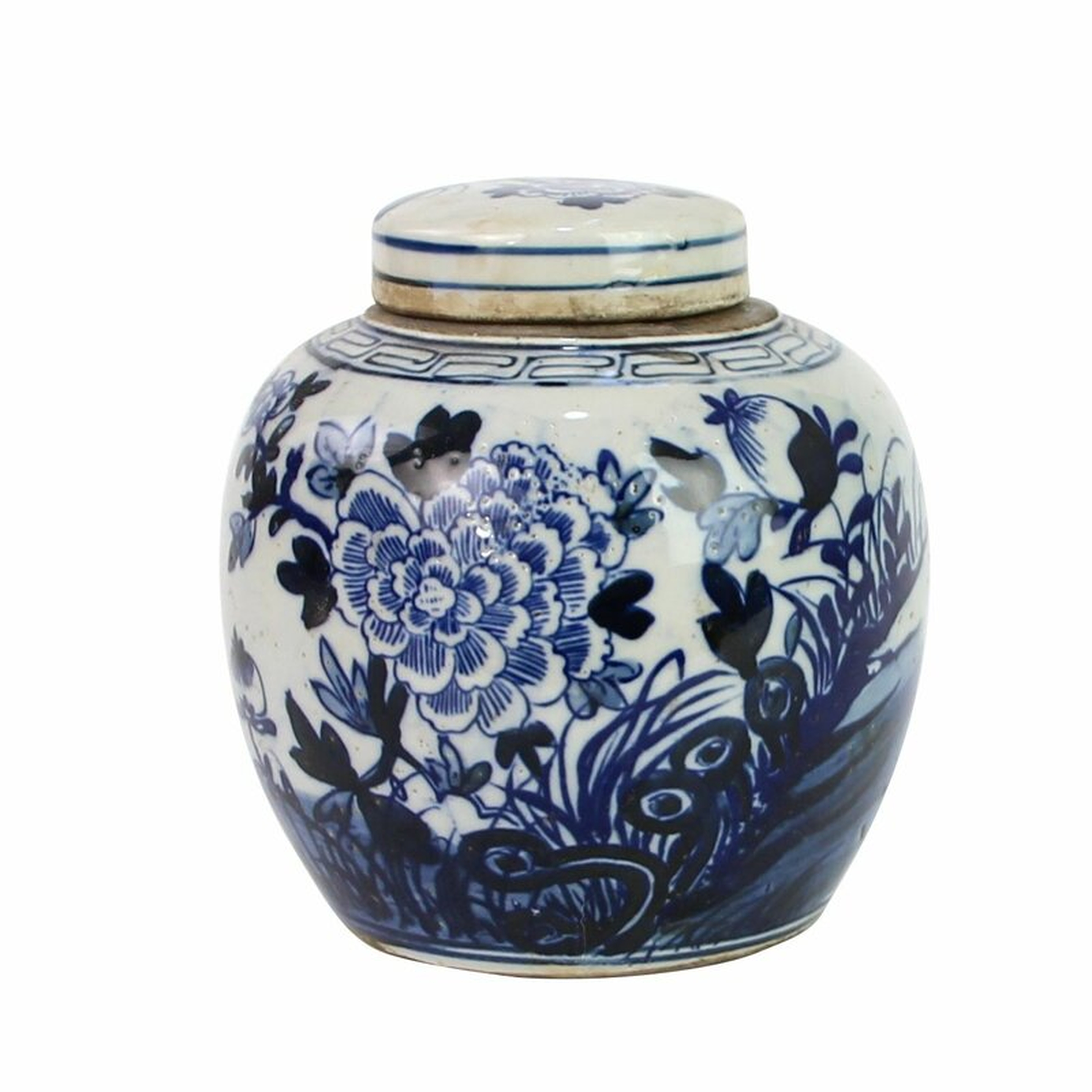 Legend of Asia Blue/White 6"" Indoor / Outdoor Porcelain Ginger Jar - Perigold