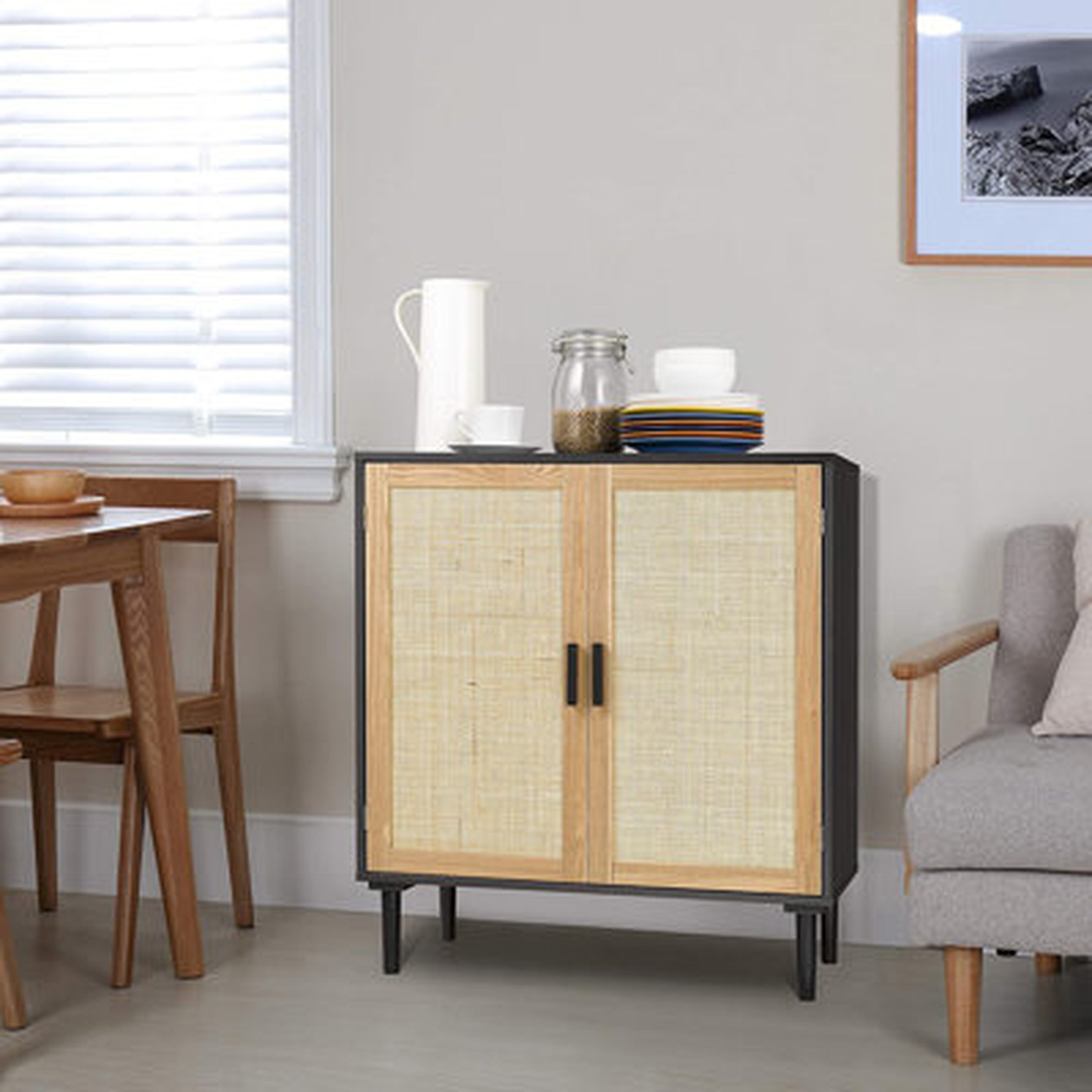 Kitchen Storage Cabinets With Rattan Decorative Doors, Sideboards Buffet Cabinets, Cabinet Console Tables, Decorative Cabinets - Wayfair