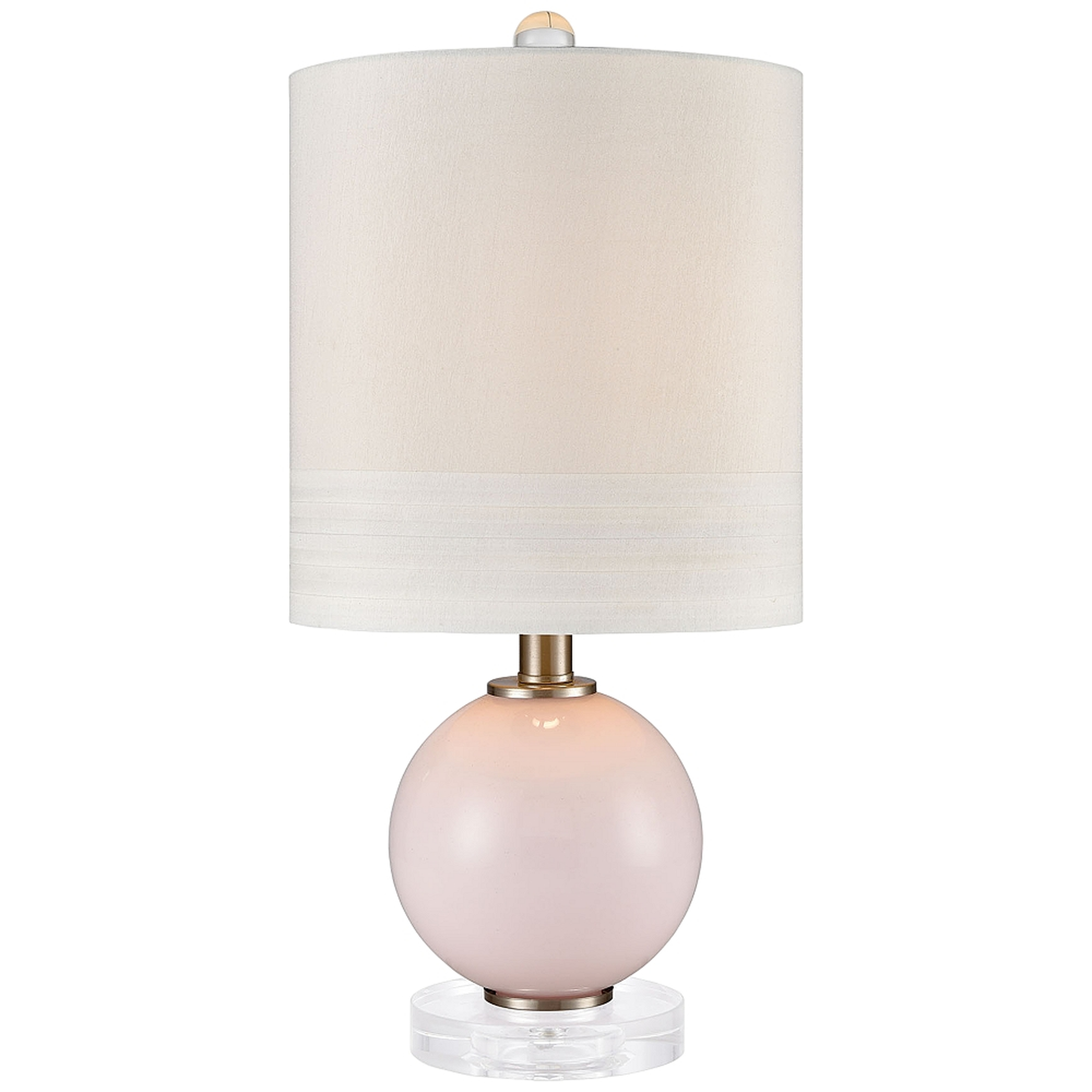 Dimond Fay Pale Pink Crystal Glass Accent Table Lamp - Style # 916R0 - Lamps Plus