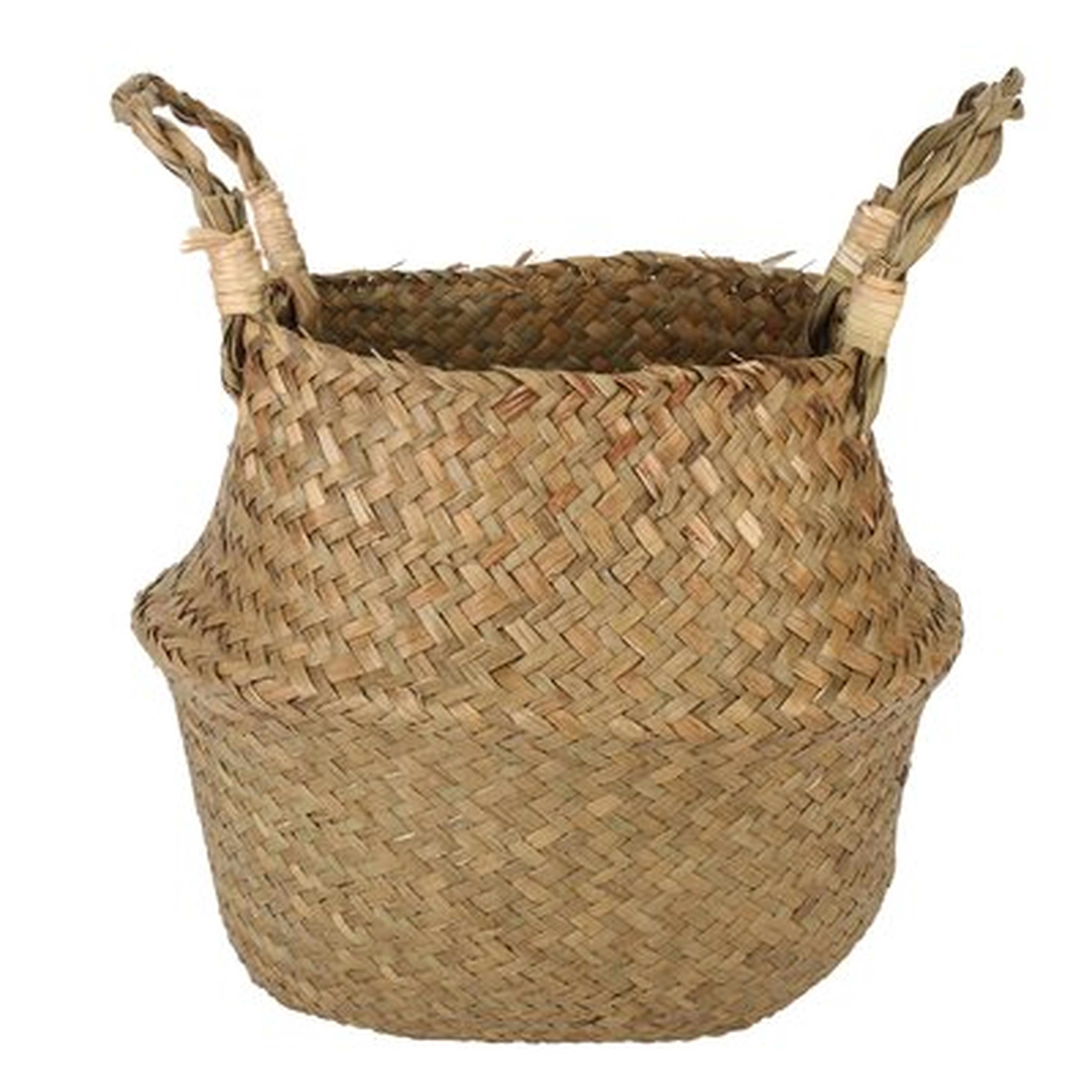 Wickerwork Basket Rattan Foldable(Medium) - Wayfair