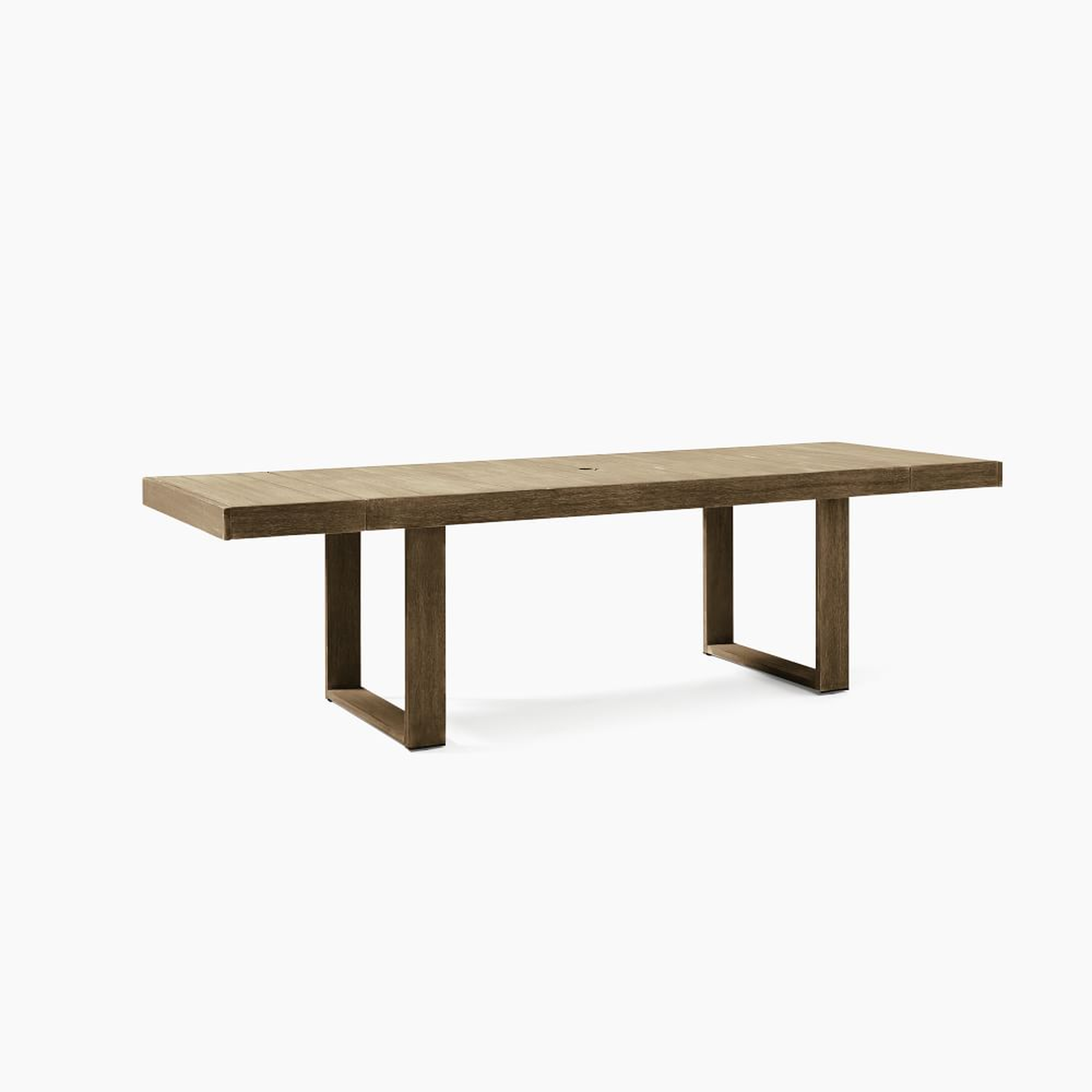 Portside Outdoor 74"-106" Expandable Dining Table, Driftwood - West Elm