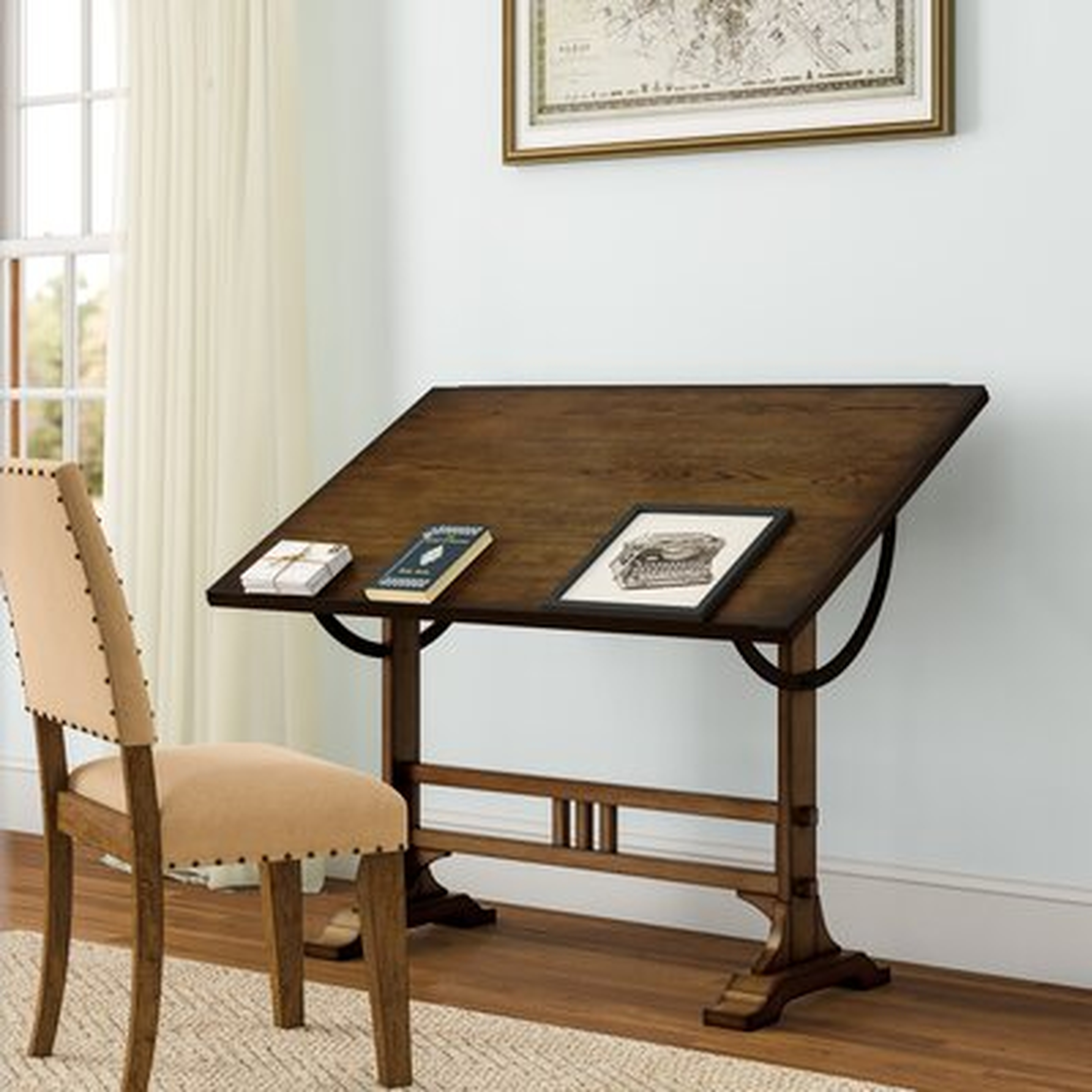 Vandervoort Solid Wood Drafting Table - Wayfair
