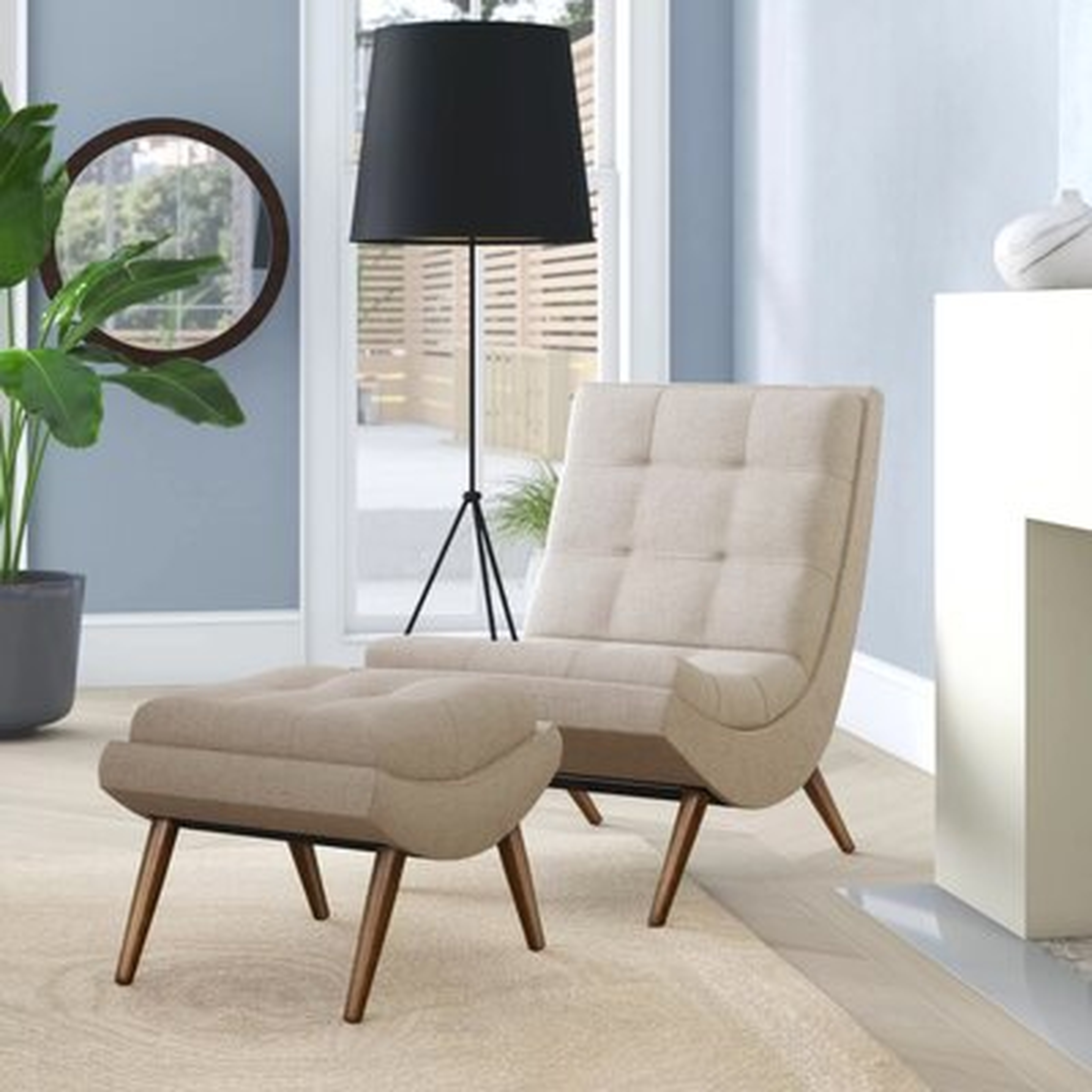 Claridge 26'' Wide Tufted Lounge Chair and Ottoman - Wayfair