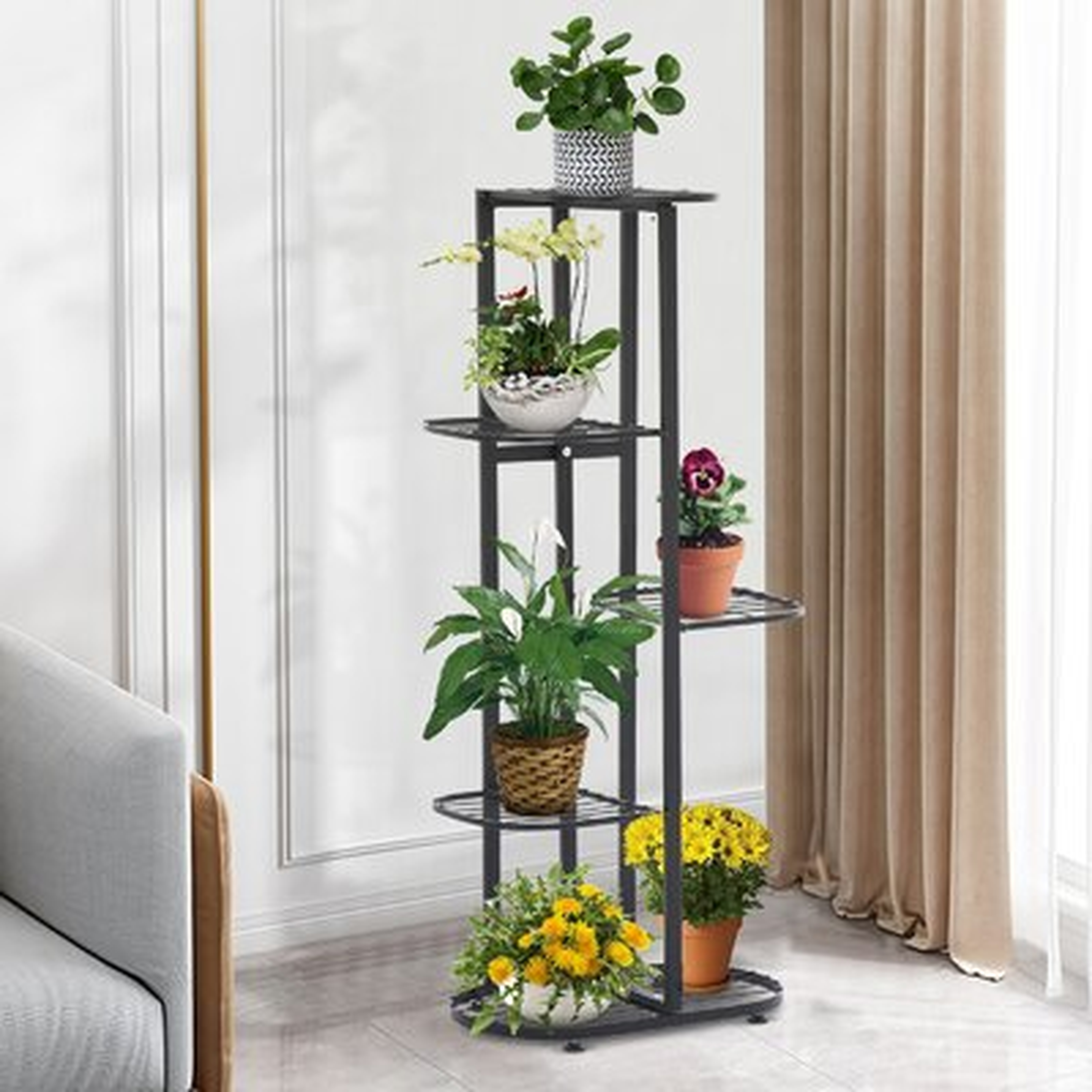 Flower Plant Stand Indoor 5 Tier Metal Plant Stand Flower Pots Stander Display - Wayfair