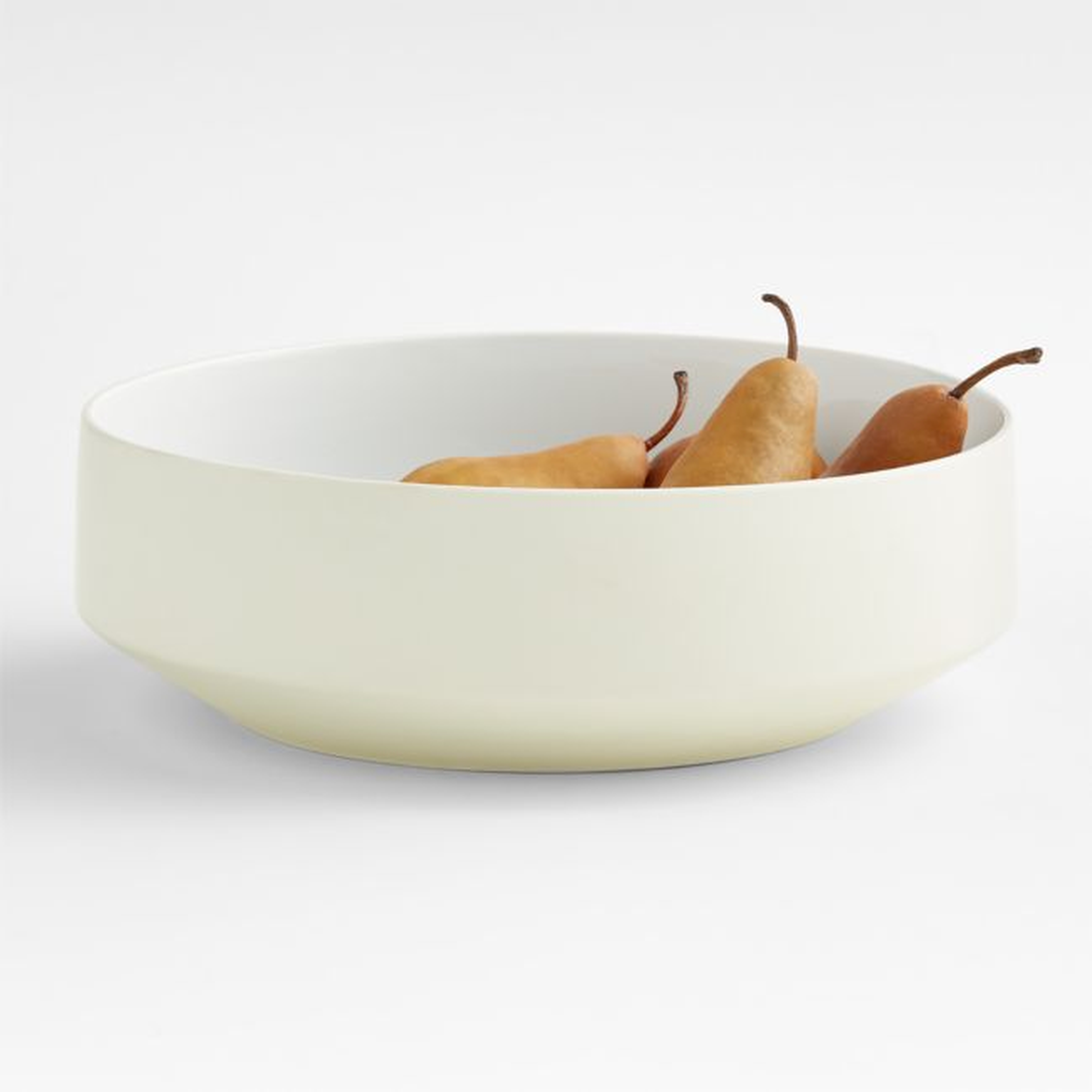 Tour White Porcelain Serving Bowl - Crate and Barrel