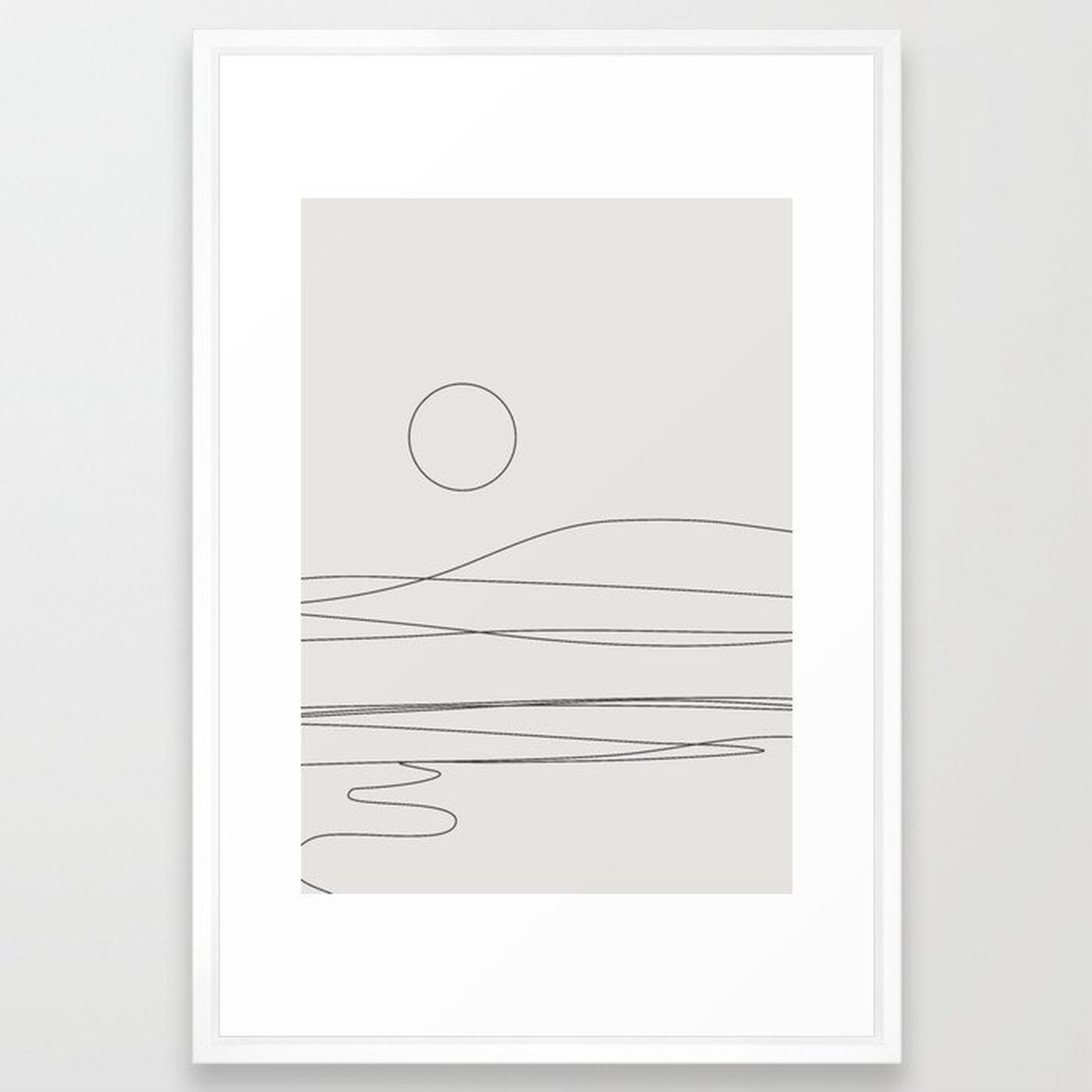 Abstract Landscape 15c Framed Art Print by The Old Art Studio - Vector White - LARGE (Gallery)-26x38 - Society6