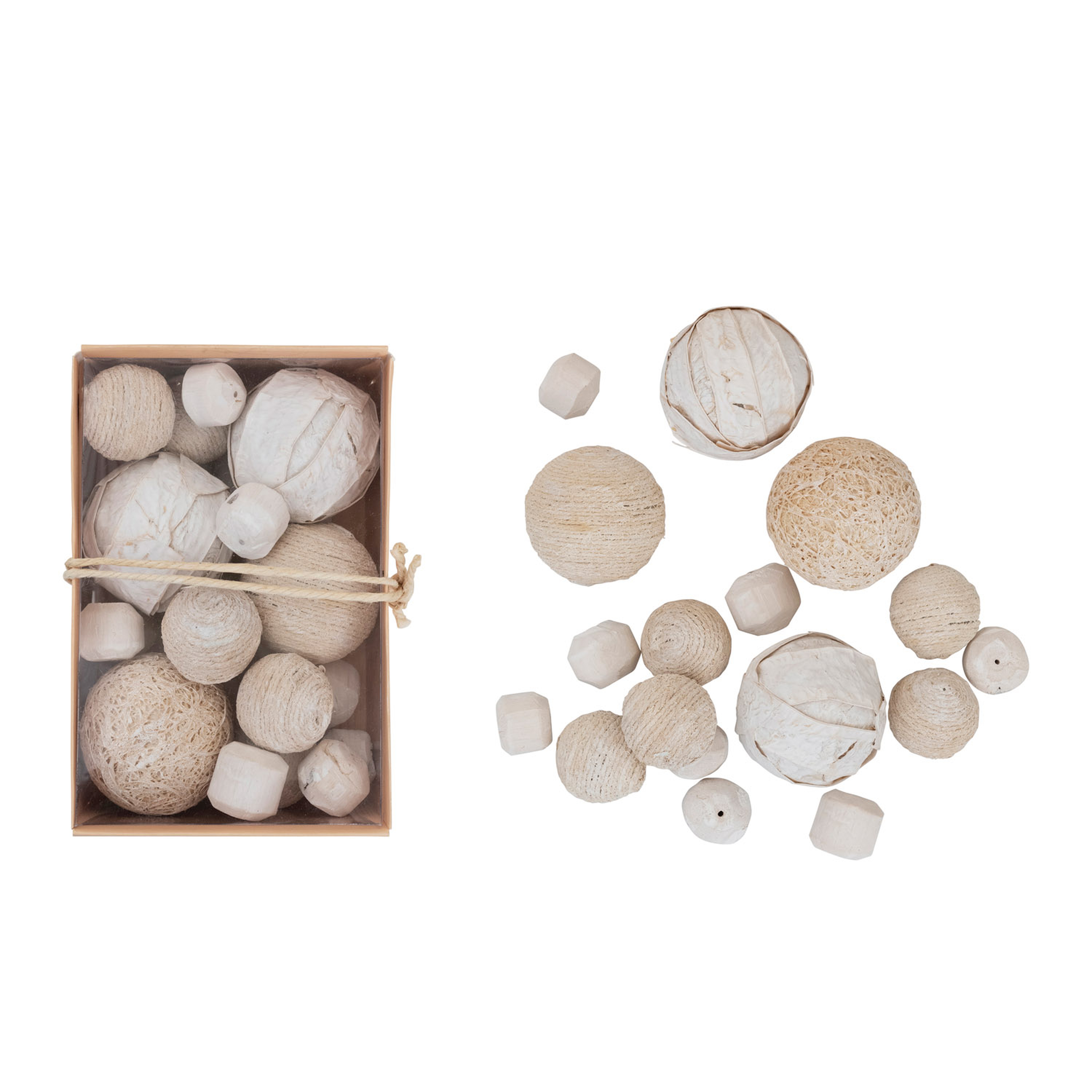 Dried Natural Organic Orbs in Box - Creative Co-Op