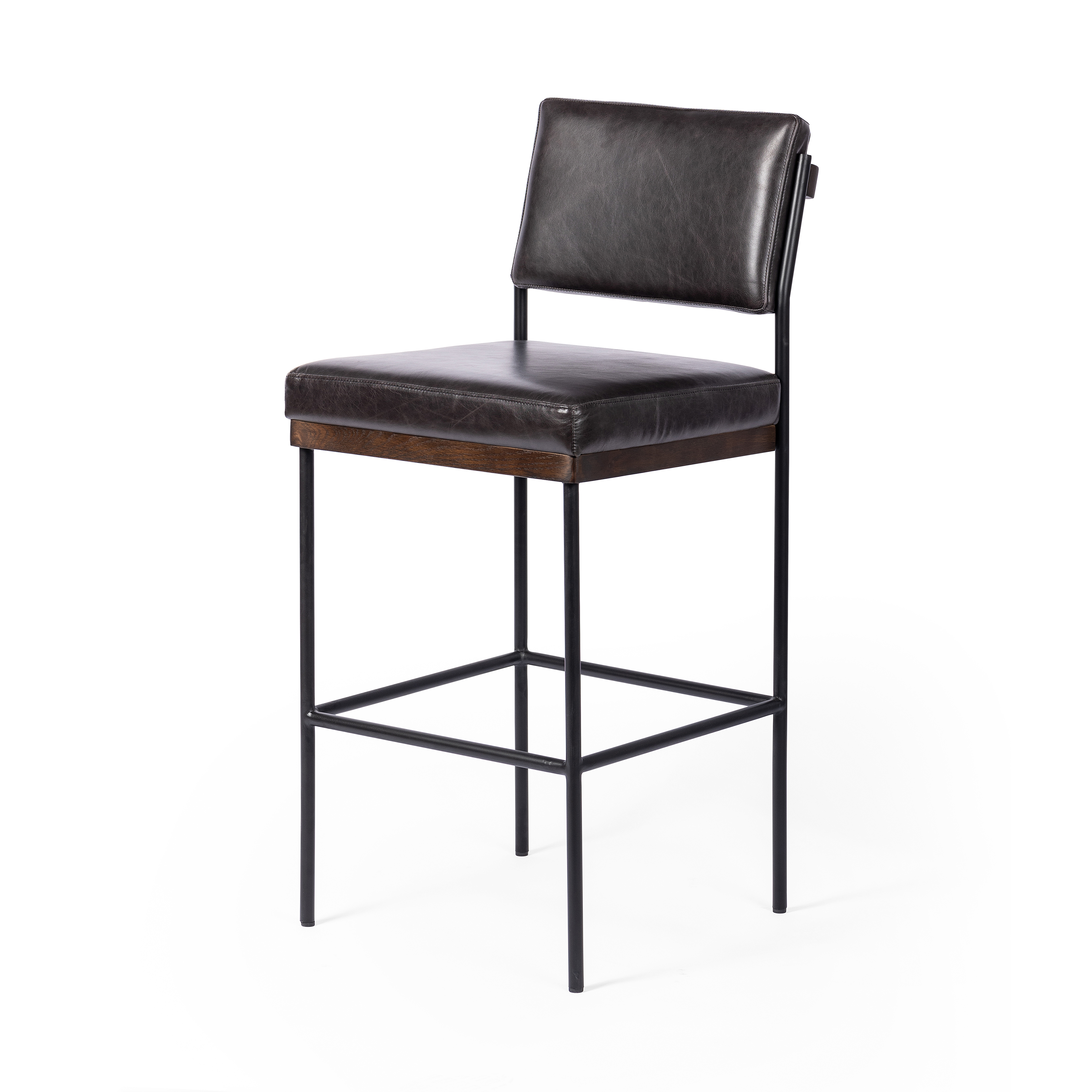 Benton Stool-Sonoma Black-Counter - Four Hands