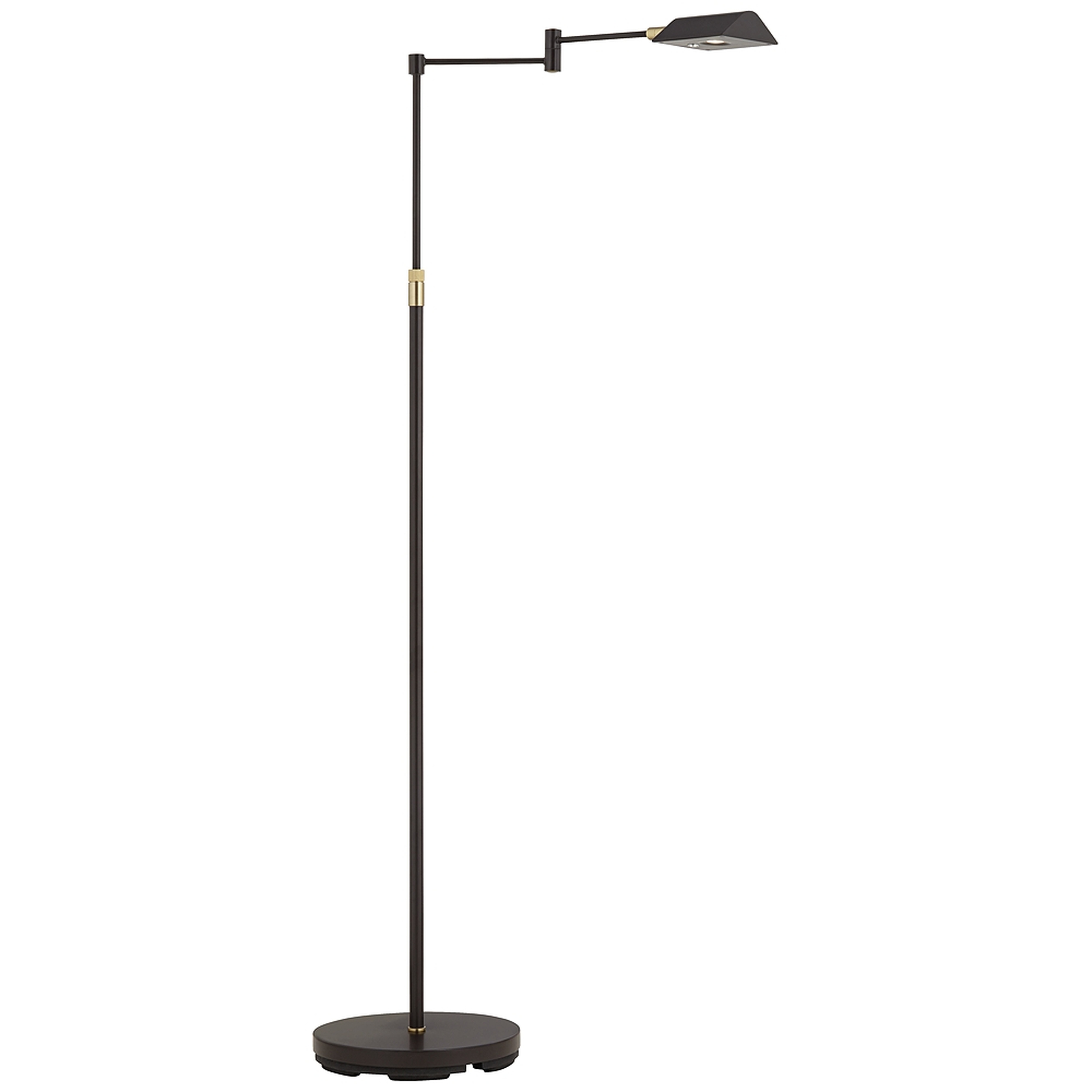 Zema Bronze Pharmacy Swing Arm LED Floor Lamp - Lamps Plus