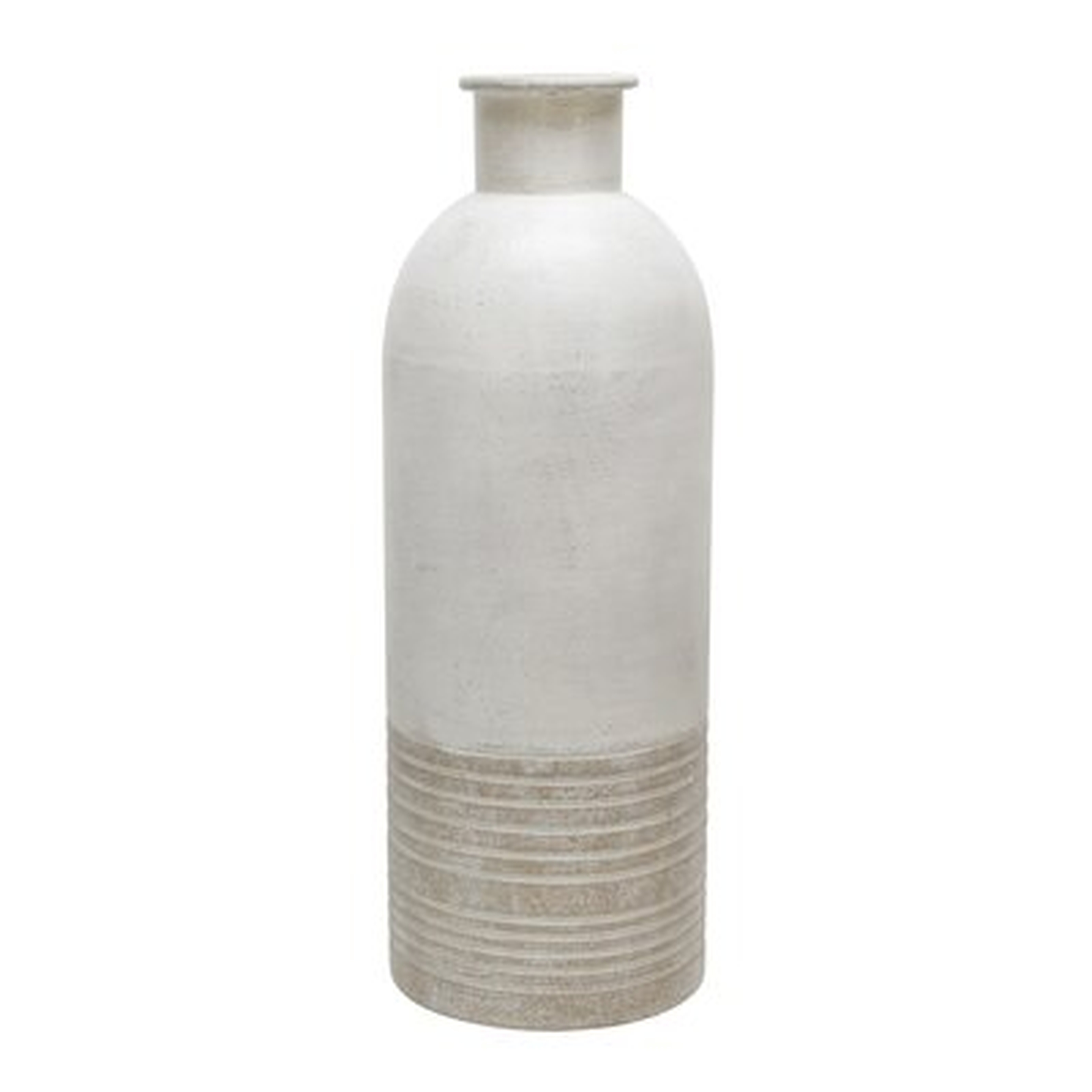 Ivory/Beige Metal Table Vase (In Stock May 2021) - Wayfair