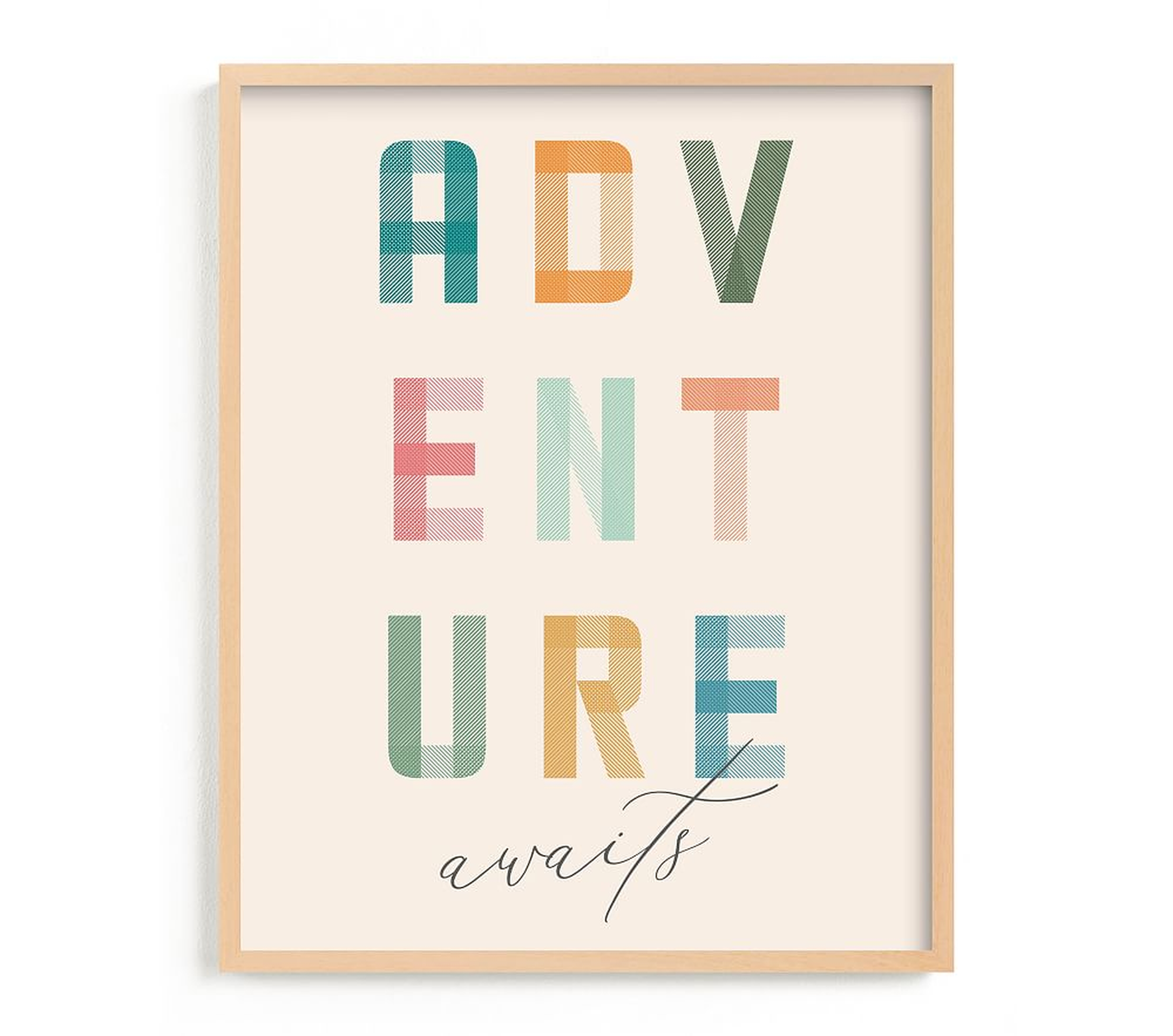 Minted(R) Adventure Lies Ahead Wall Art by Brandy Folse, 16X20, Natural - Pottery Barn Kids