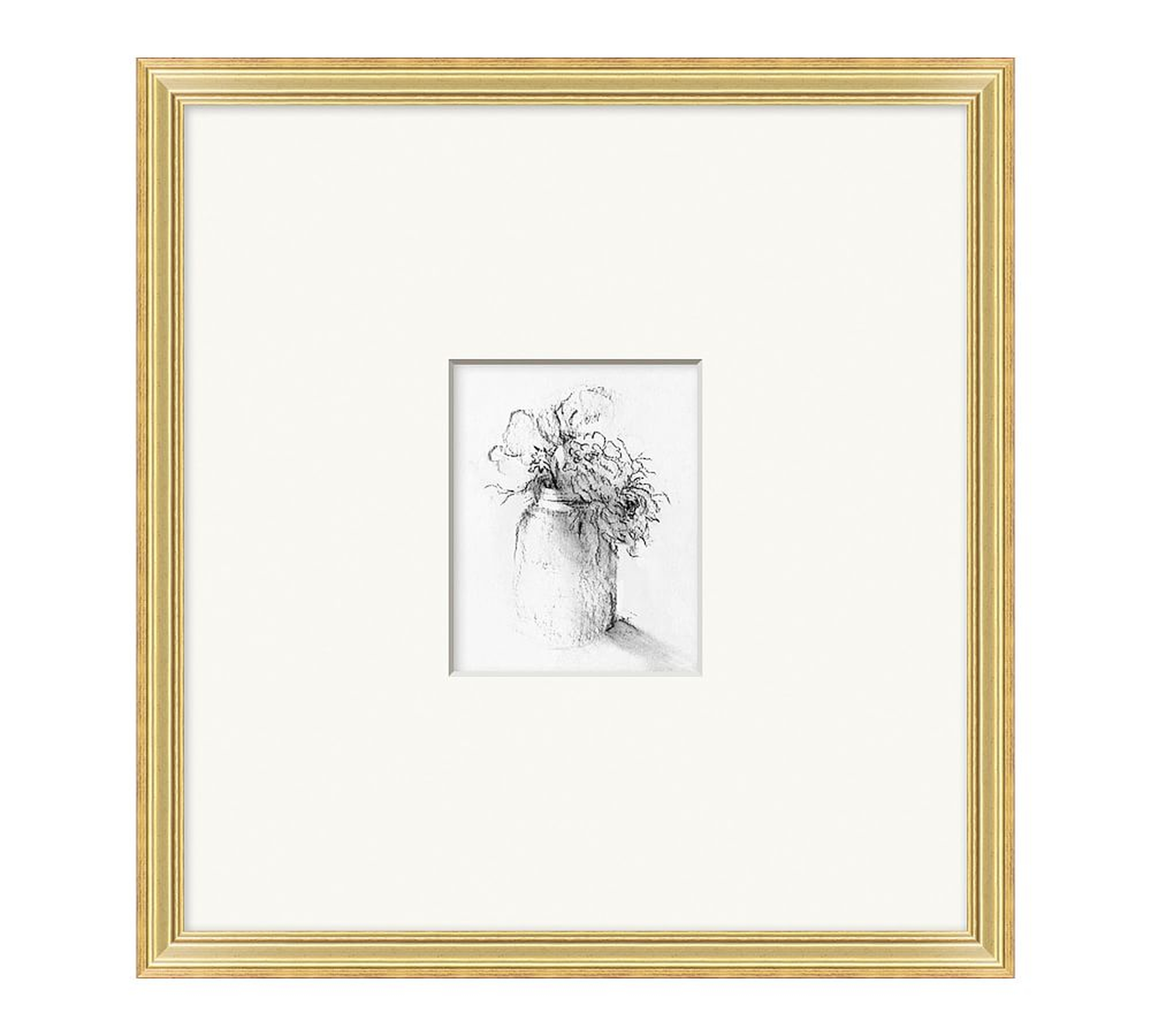 Modest Floral Framed Print, 20.75" x 21.75" - Pottery Barn