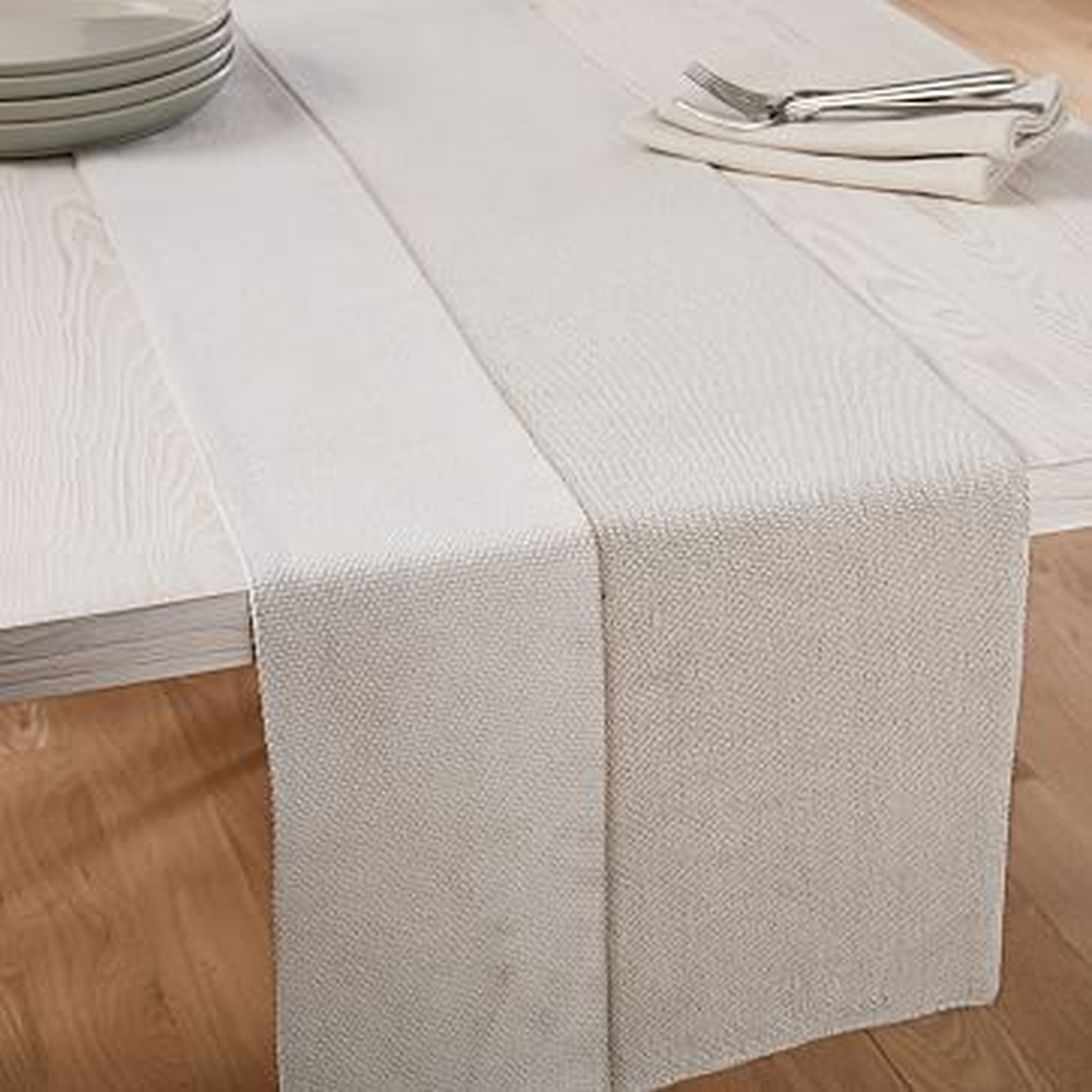 Cotton Canvas Table Runner, Natural - West Elm
