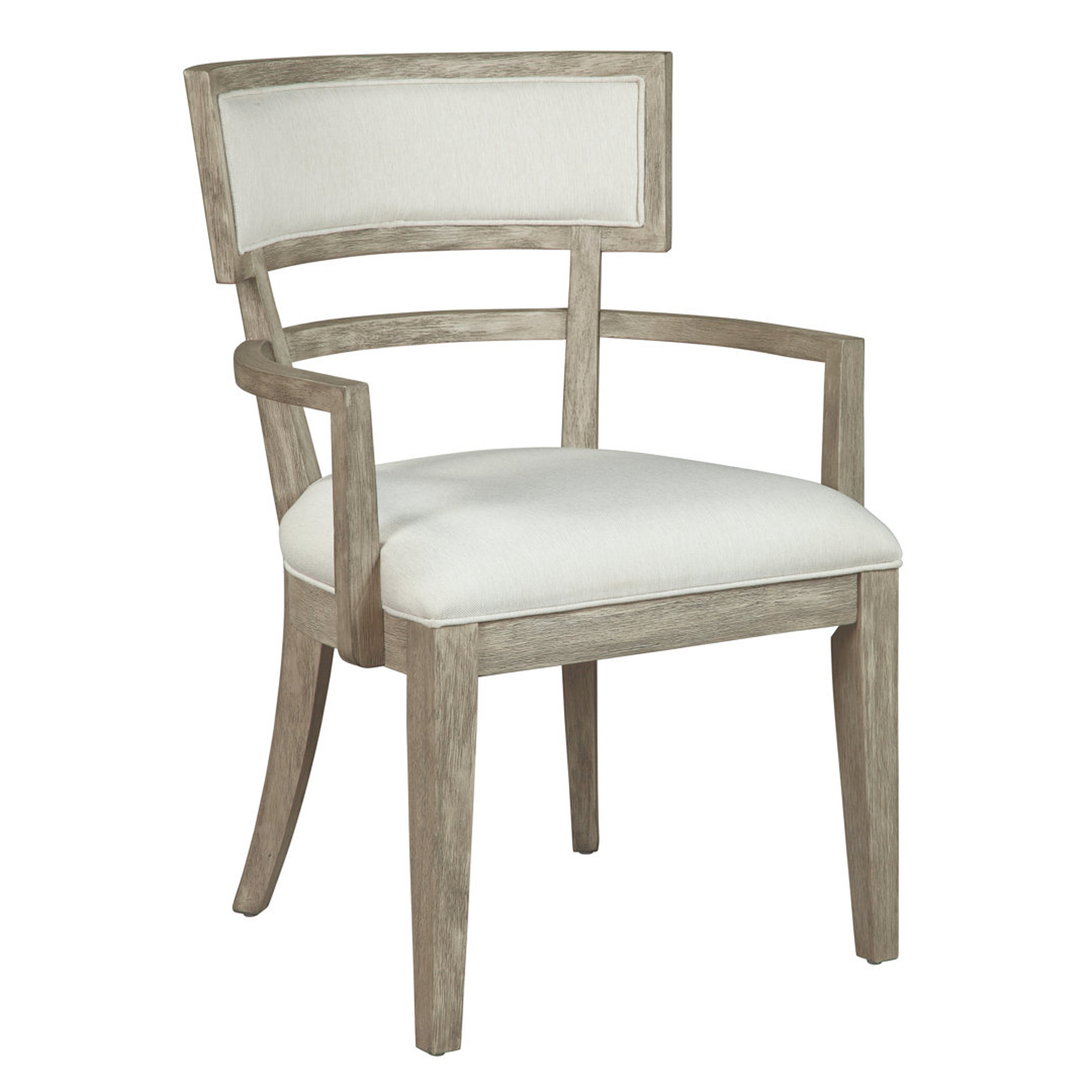 "Hekman Linen Arm Chair in White" - Perigold