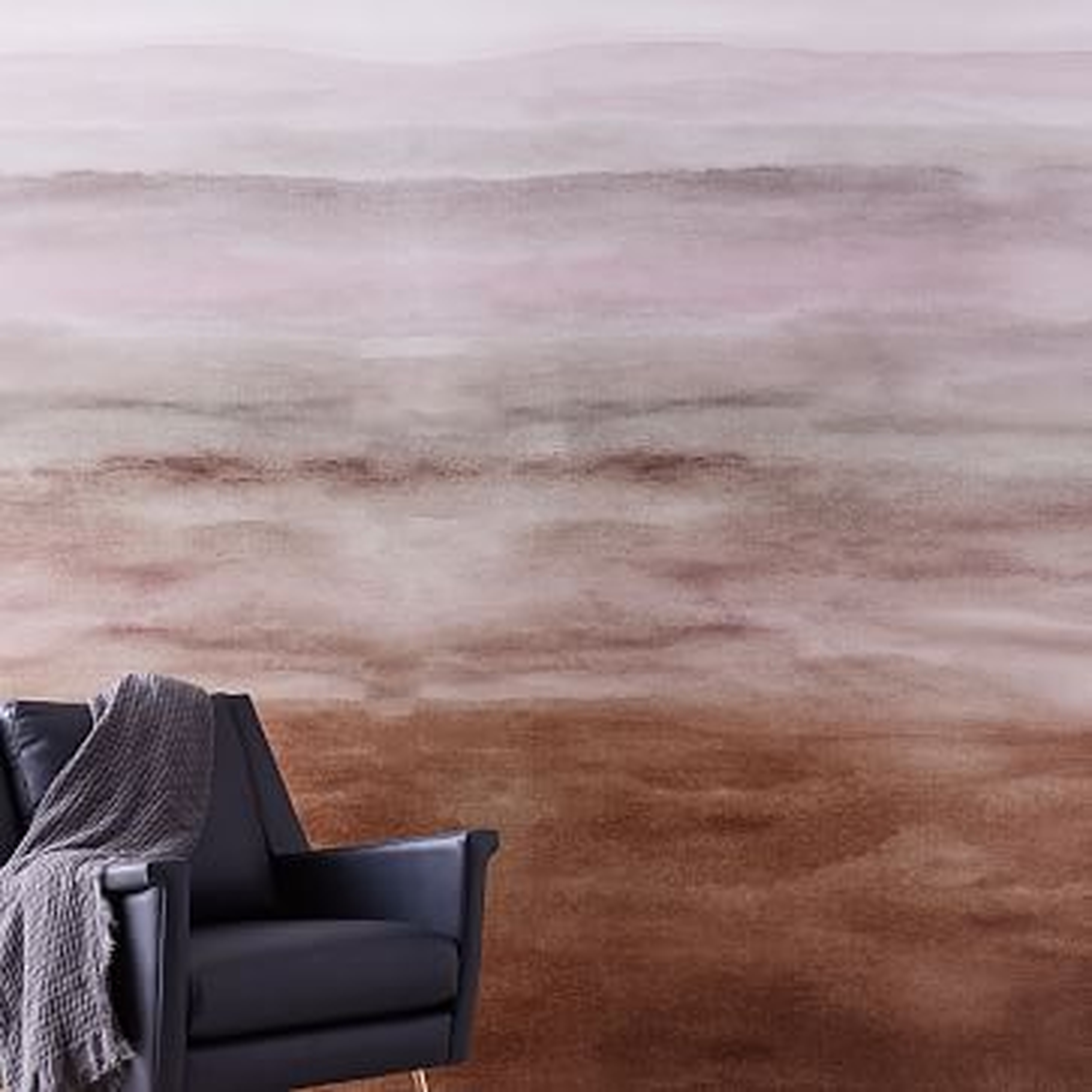 Washed Ombre Wallpaper, Harbor, Single Roll - West Elm
