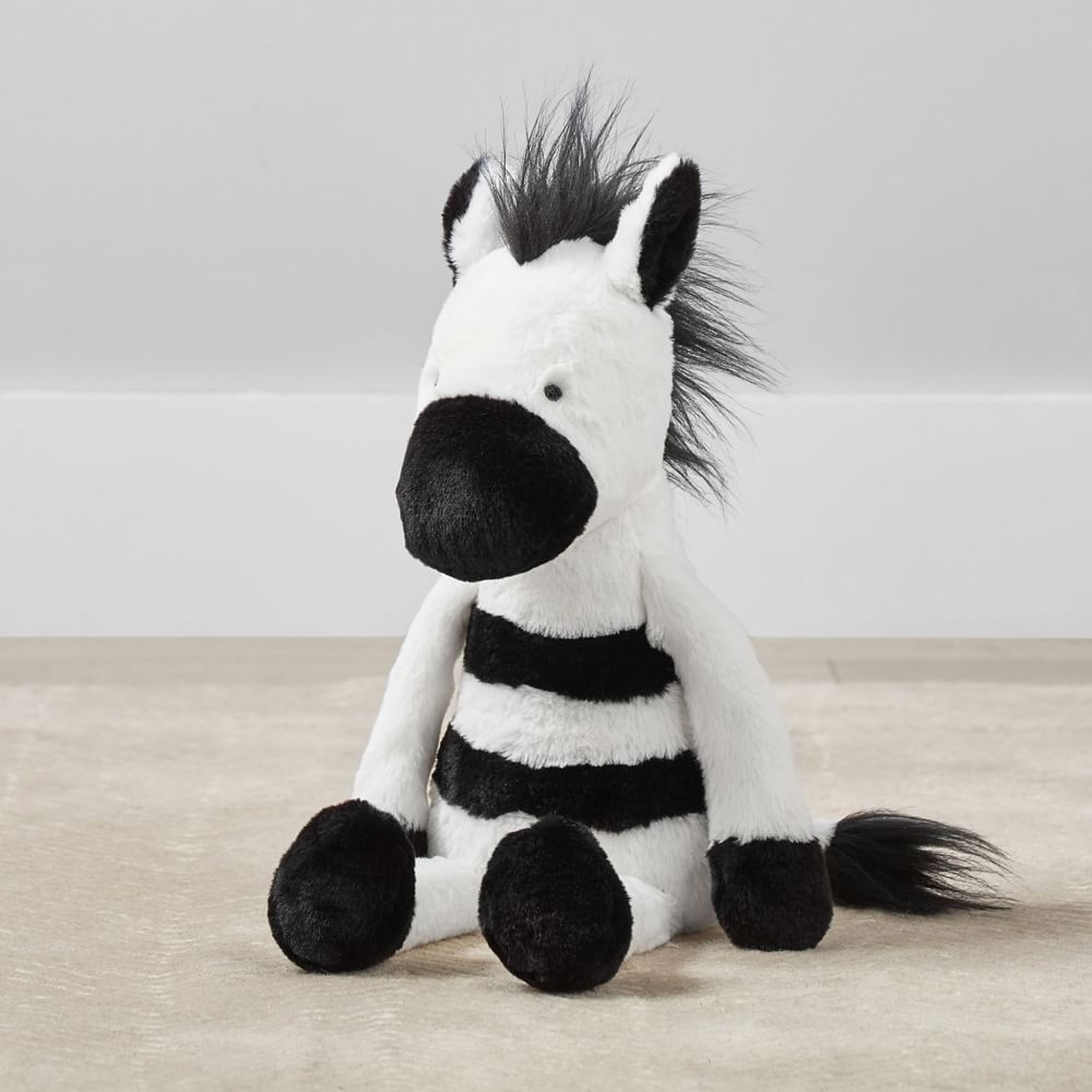 Plush Animal Zebra, Black & White, WE Kids - West Elm