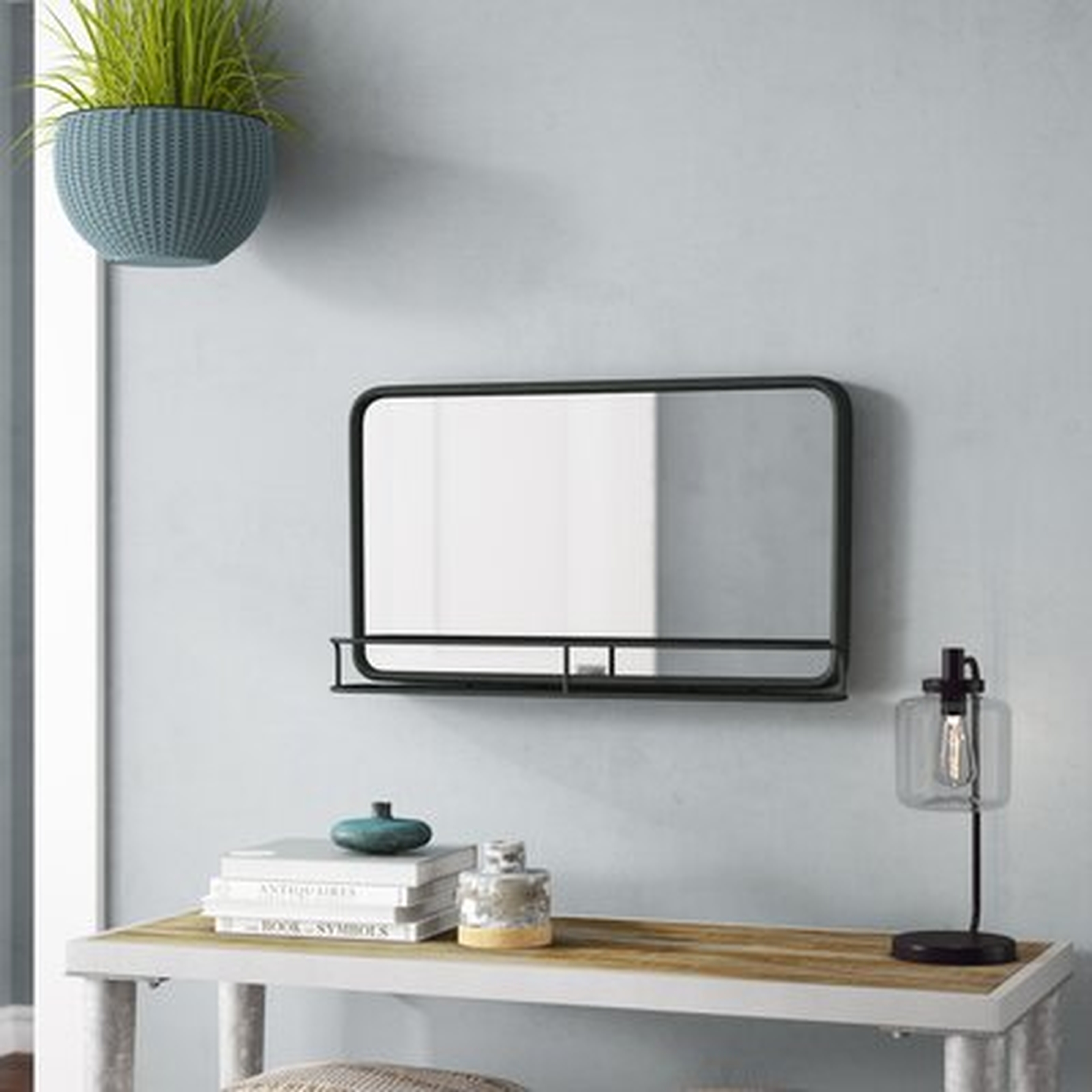 Maloney Accent Mirror With Shelves - Wayfair