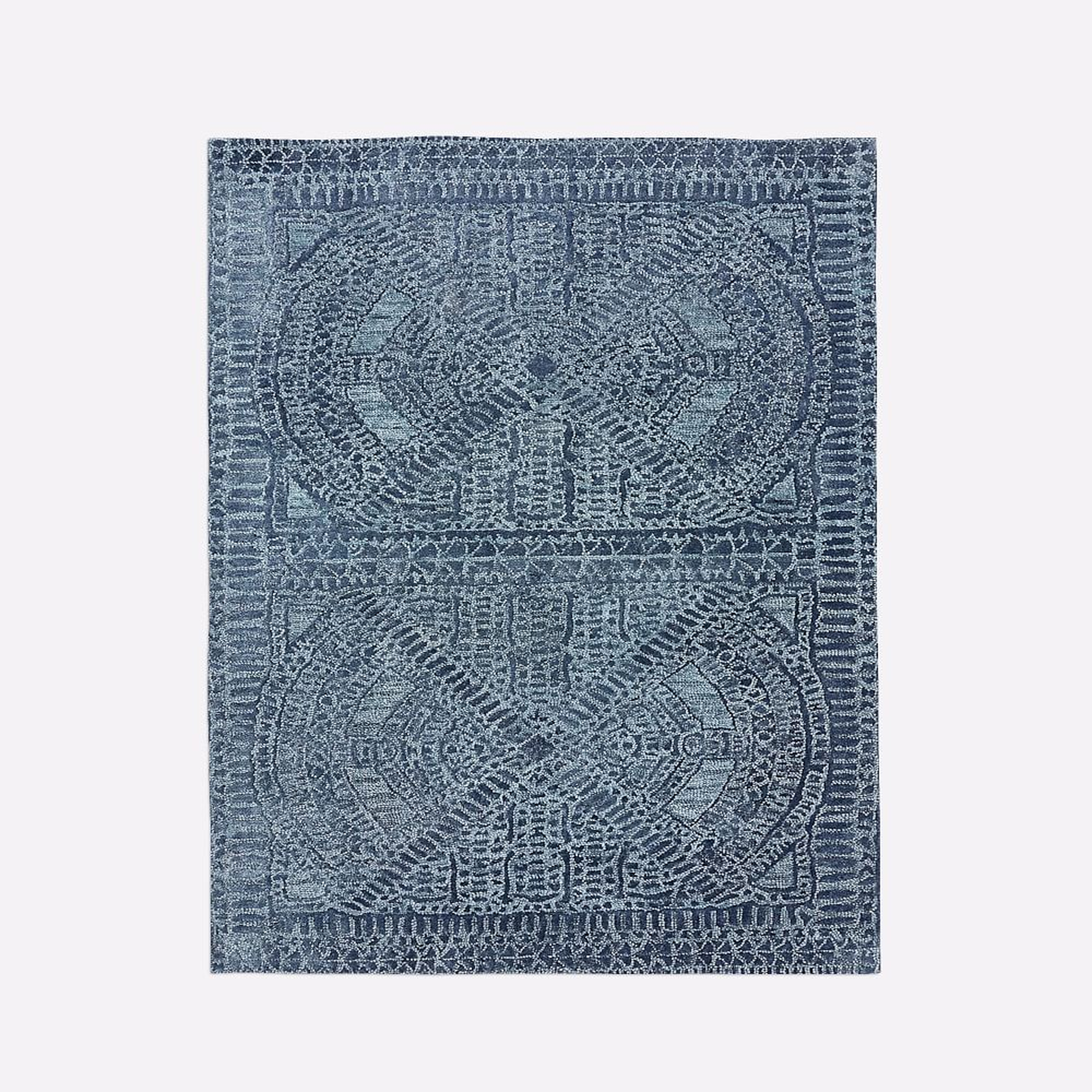 Maze Rug, 8x10, Shadow Blue - West Elm