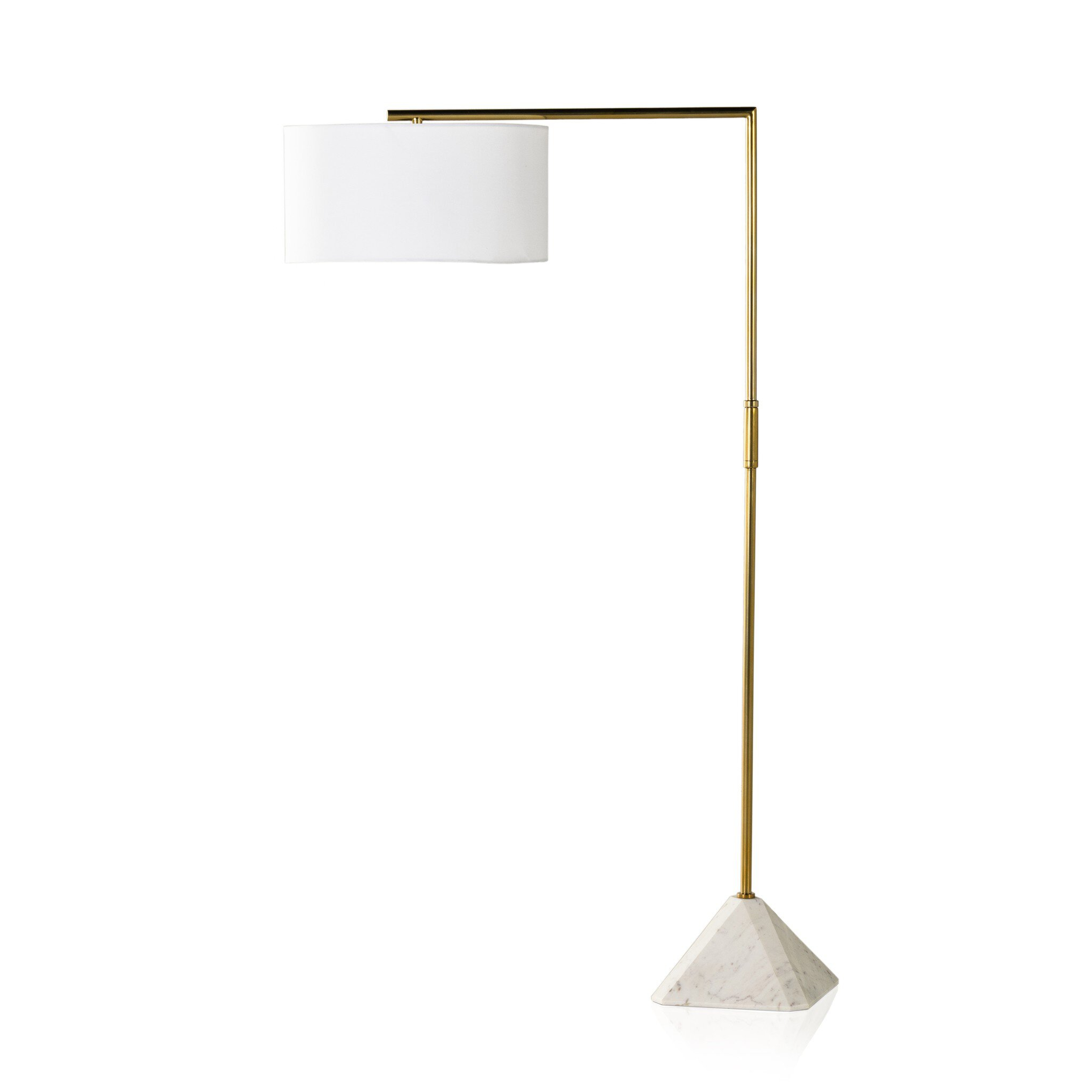 Hartford Floor Lamp - White Marble - Four Hands