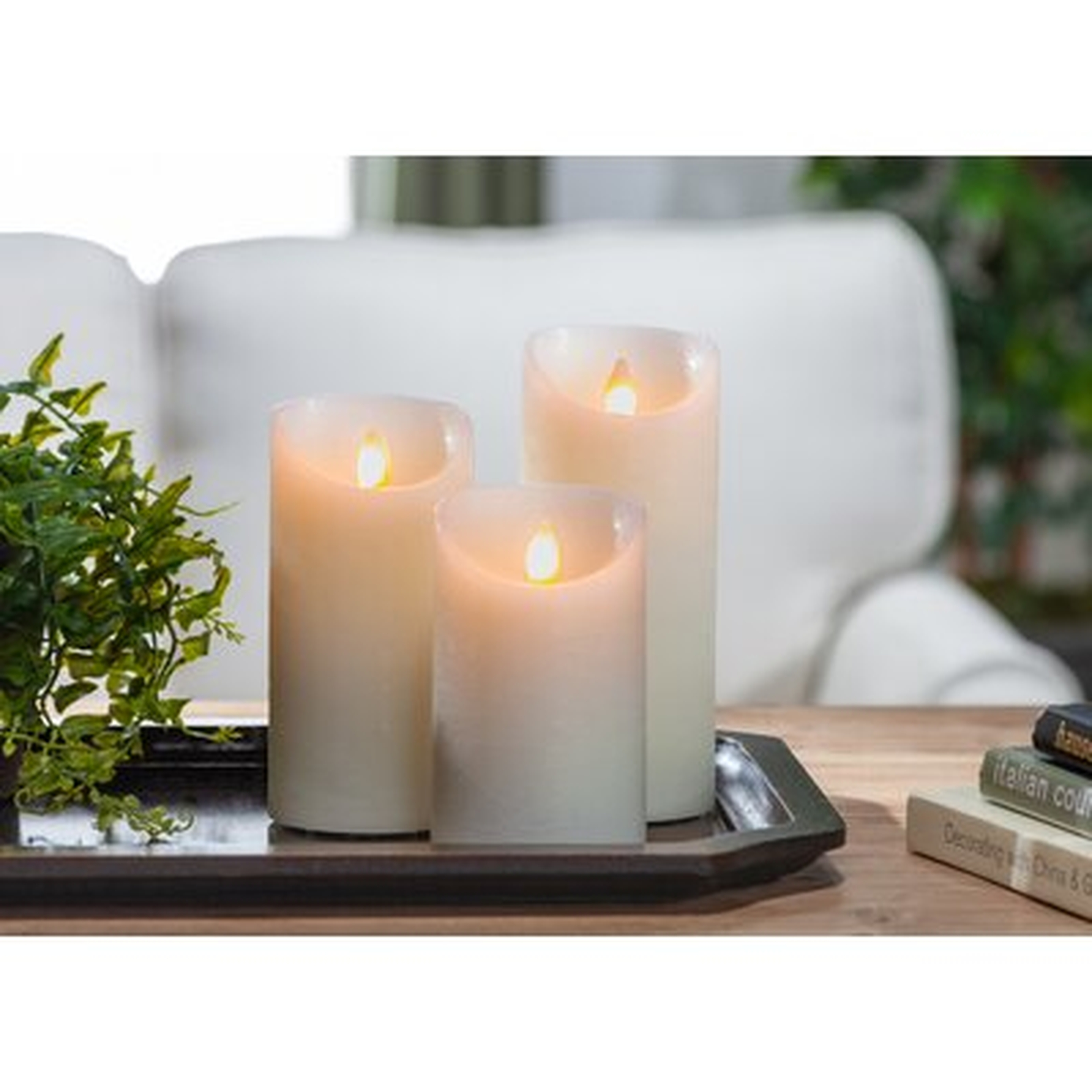 3 Piece Aurora Unscented Flameless Candle Set - Wayfair