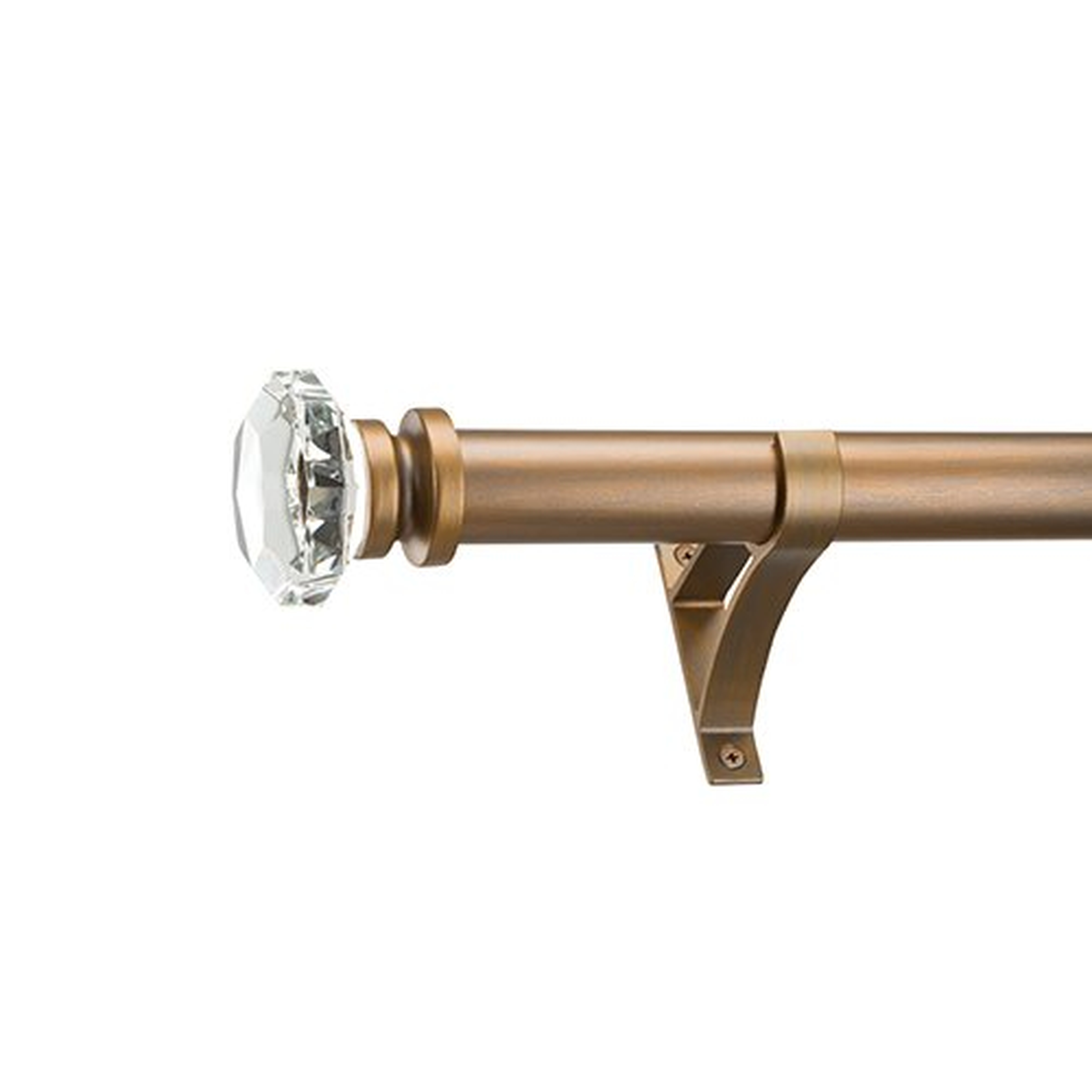 "Duralee Hardware Tina Crystal Drapery Single Curtain Rod" - Perigold