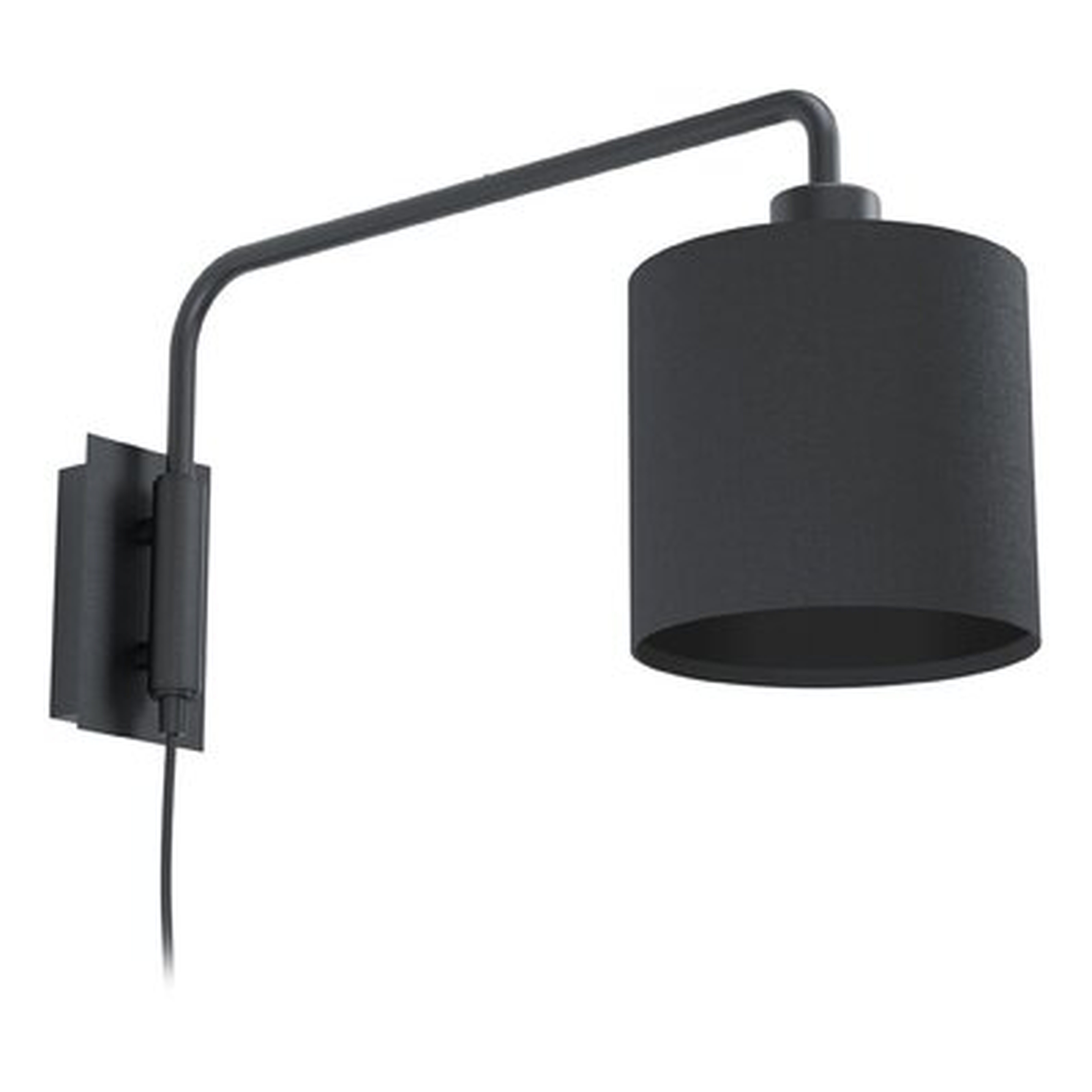 Overton 1 - Light Plug-in Black Armed Sconce - AllModern