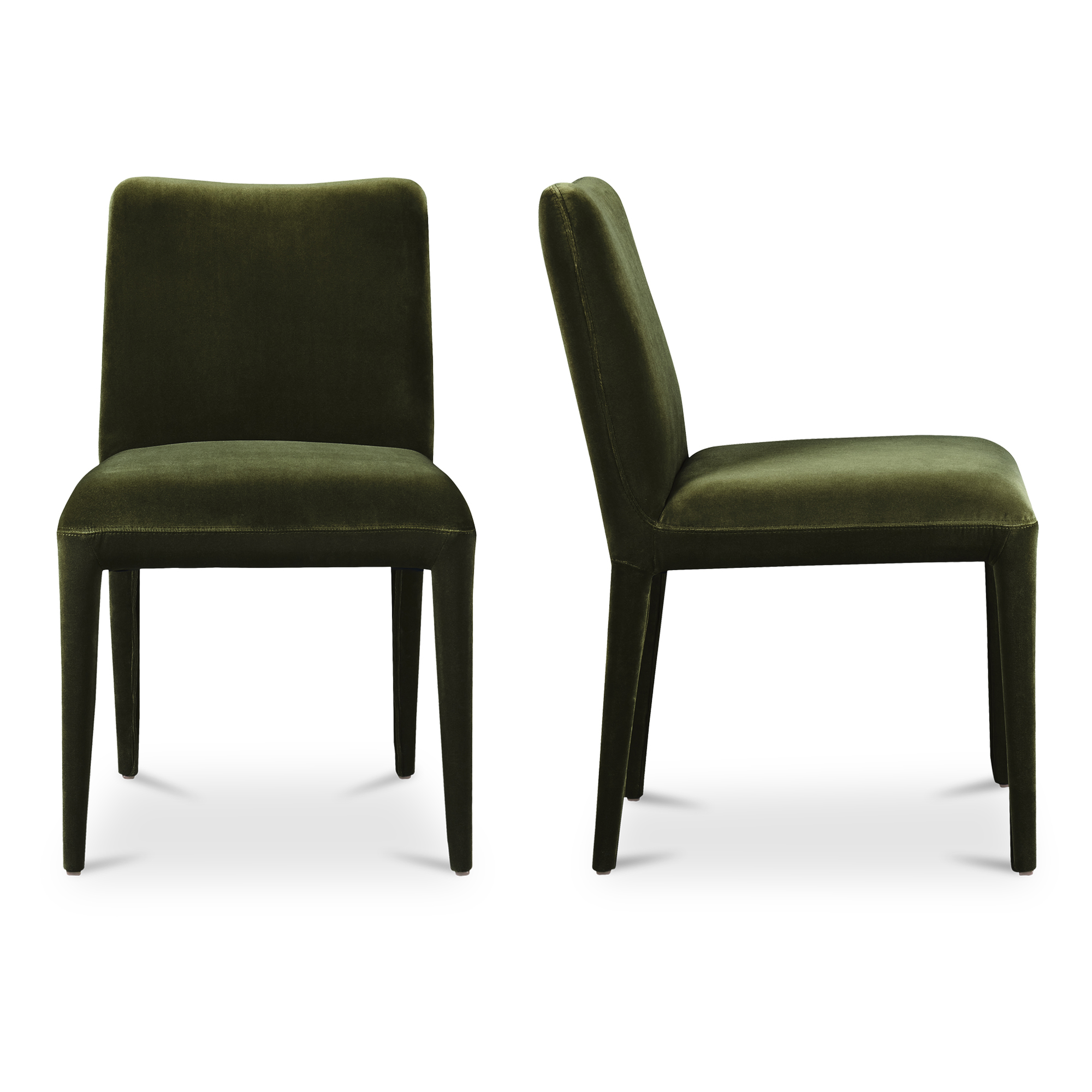 Calla Dining Chair Green Velvet - Set Of Two - Moes Home Collection