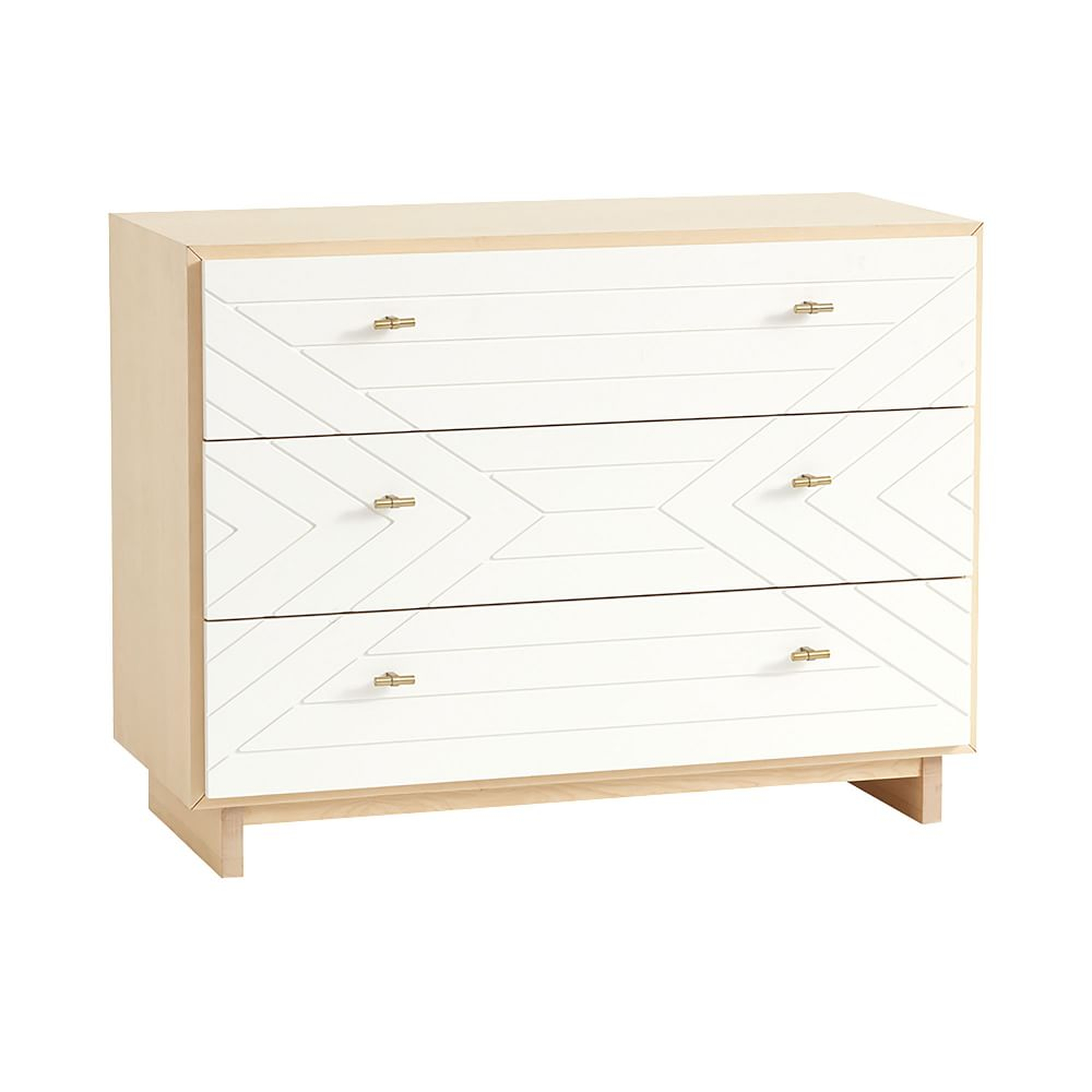 Cora Carved Dresser, Natural + Simply White, WE Kids - West Elm