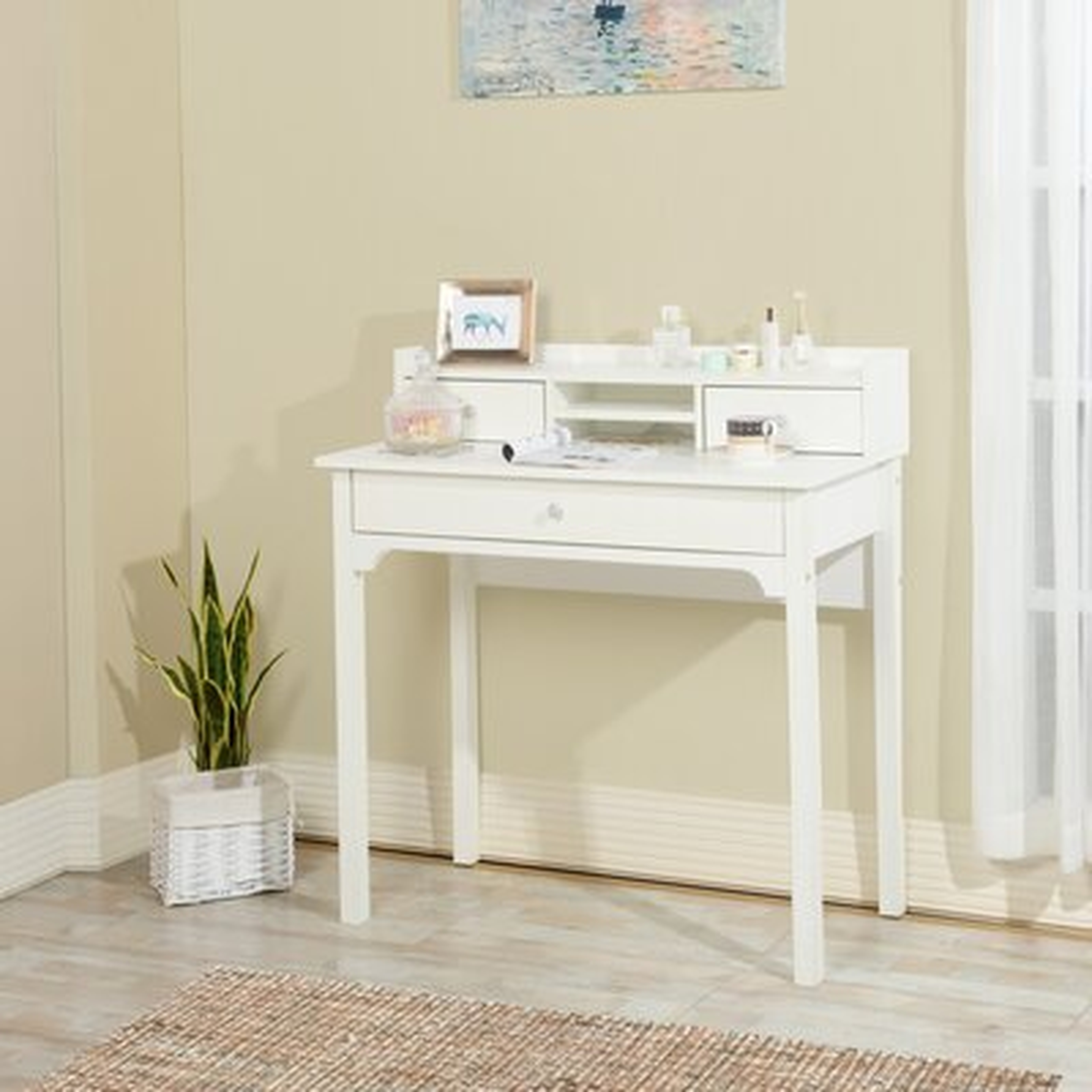 Vermont Reversible Desk with Hutch - Wayfair