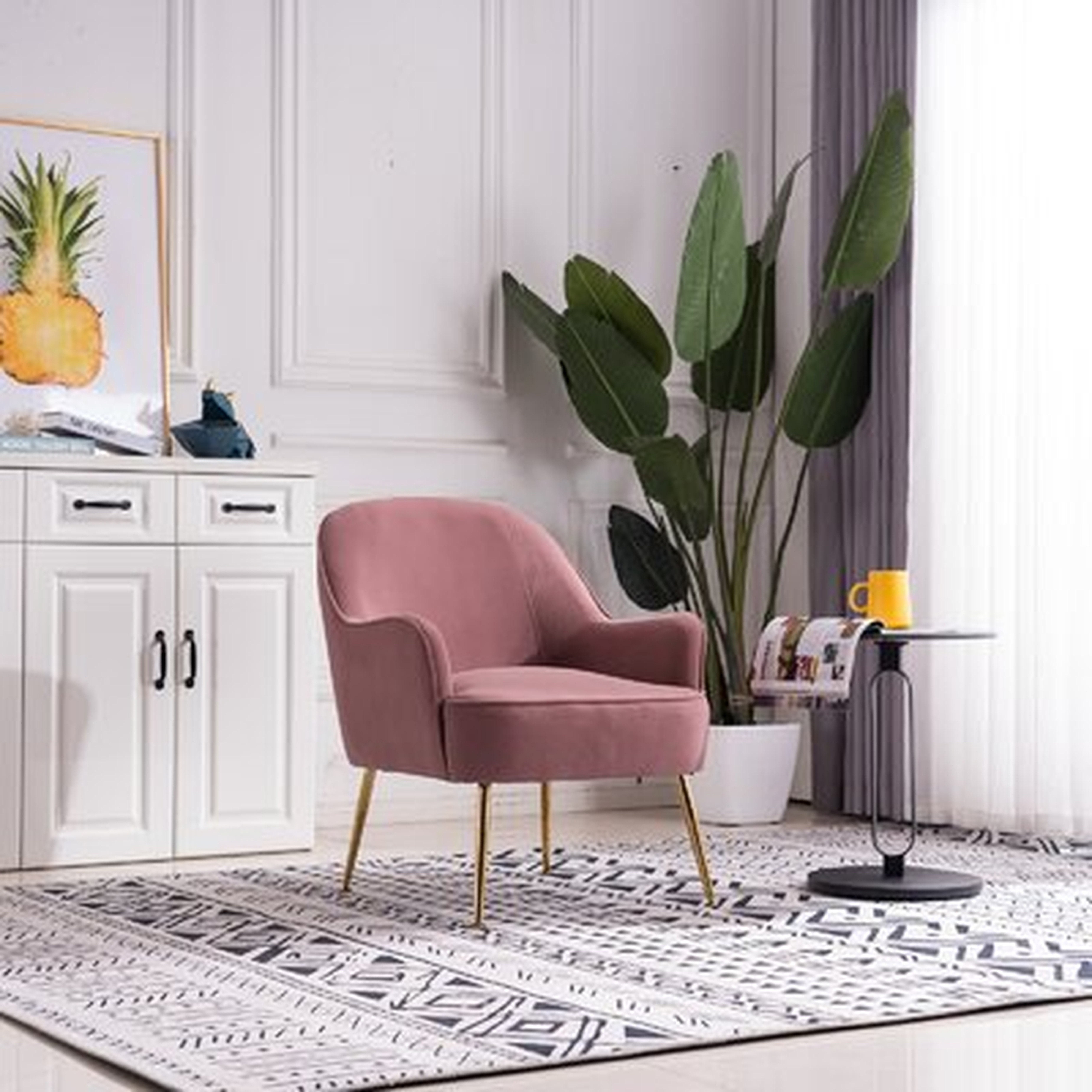 Modern Soft Ergonomics Accent Chair Living Room Chair With Gold Legs - Wayfair