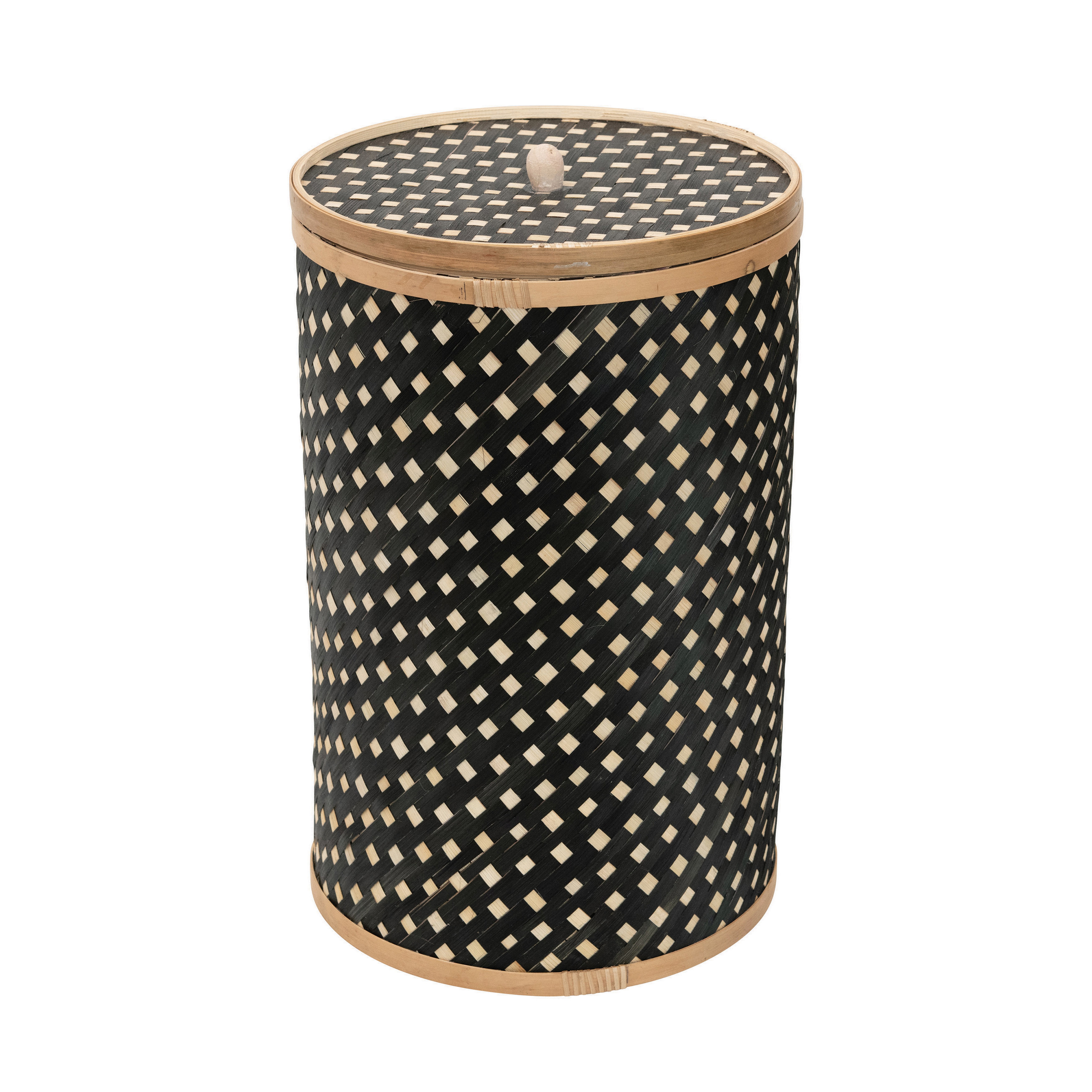 Bamboo Hamper with Lid - Moss & Wilder