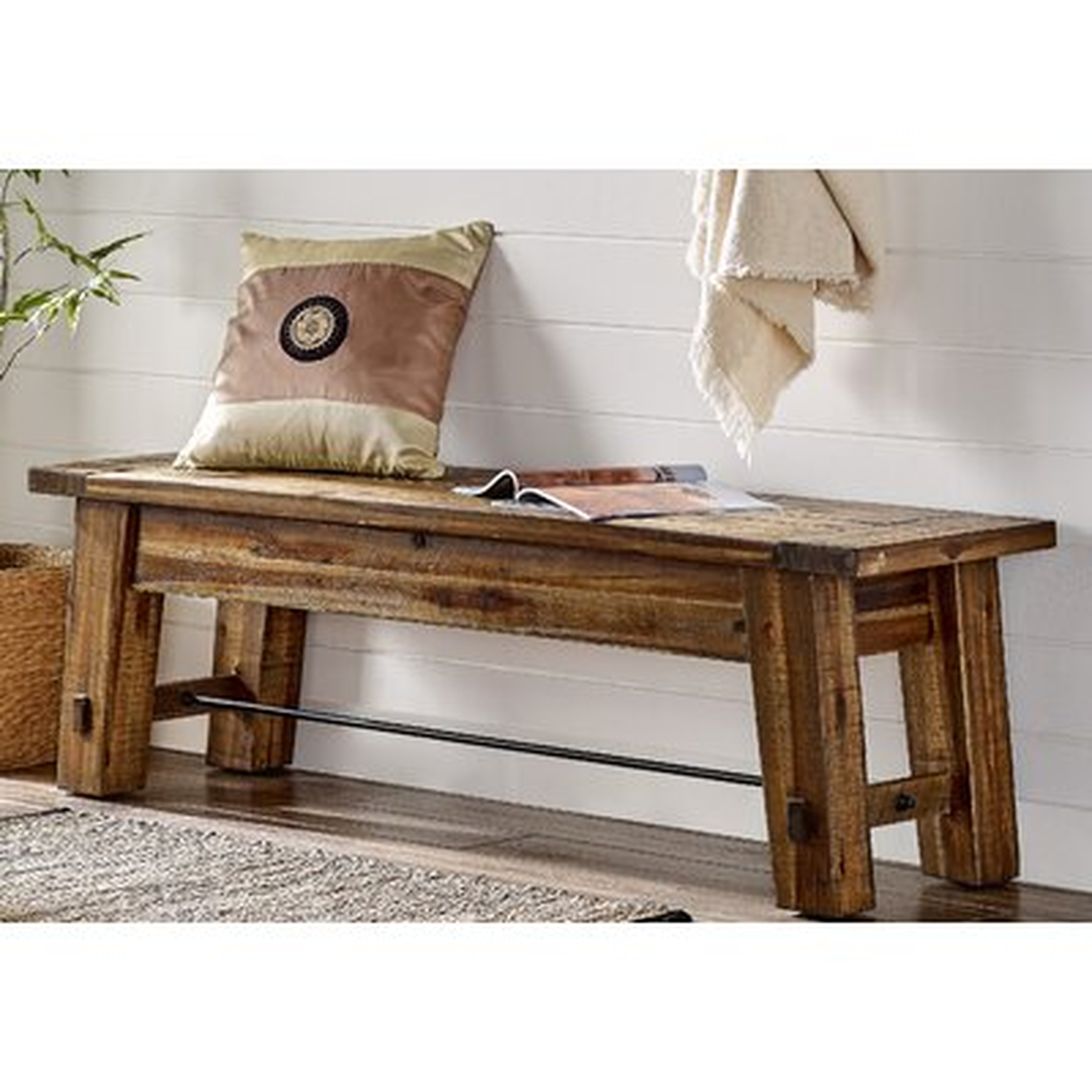 Nastya Wood Bench - Wayfair