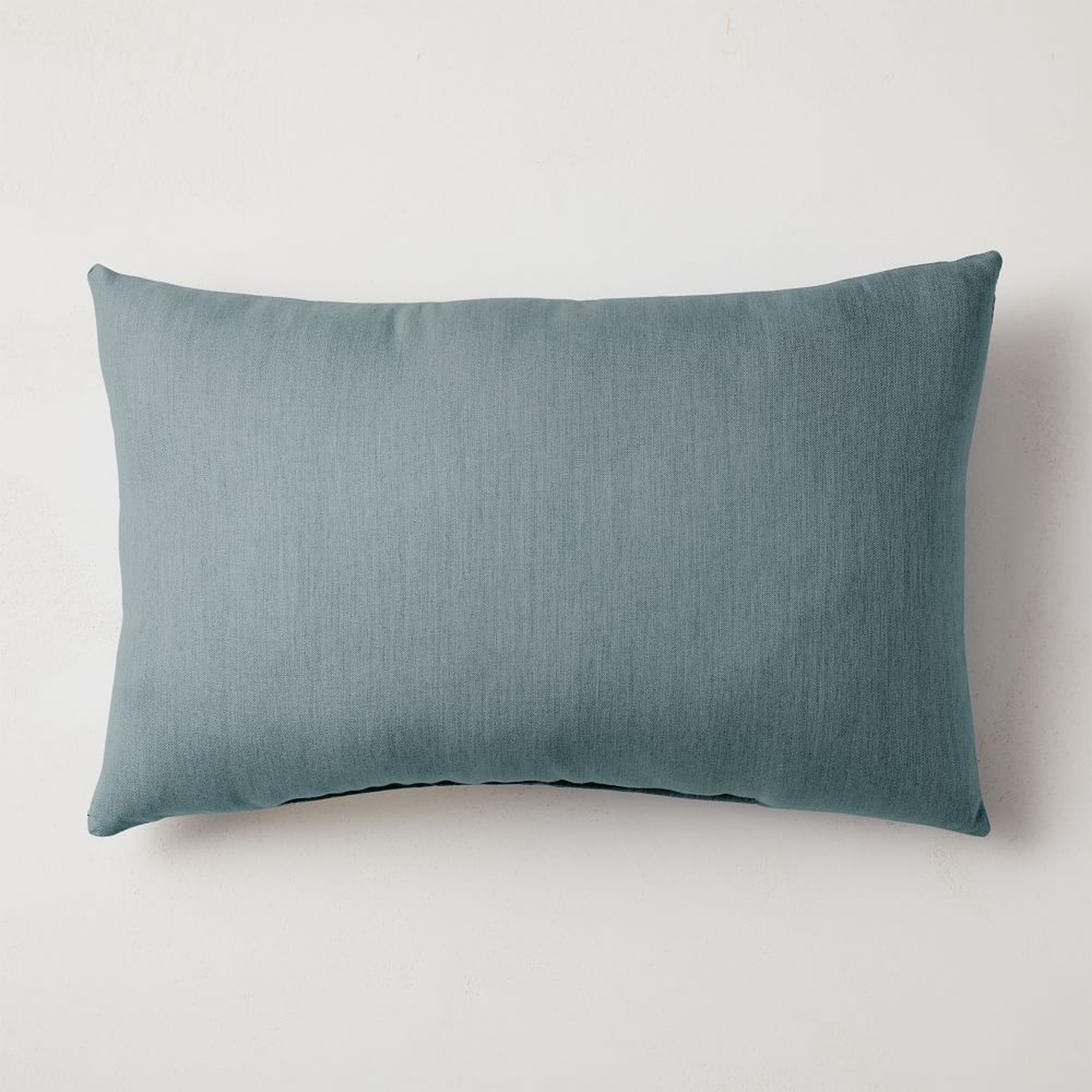 Sunbrella Indoor/Outdoor Cast Pillow, 16"x24", Lagoon - West Elm