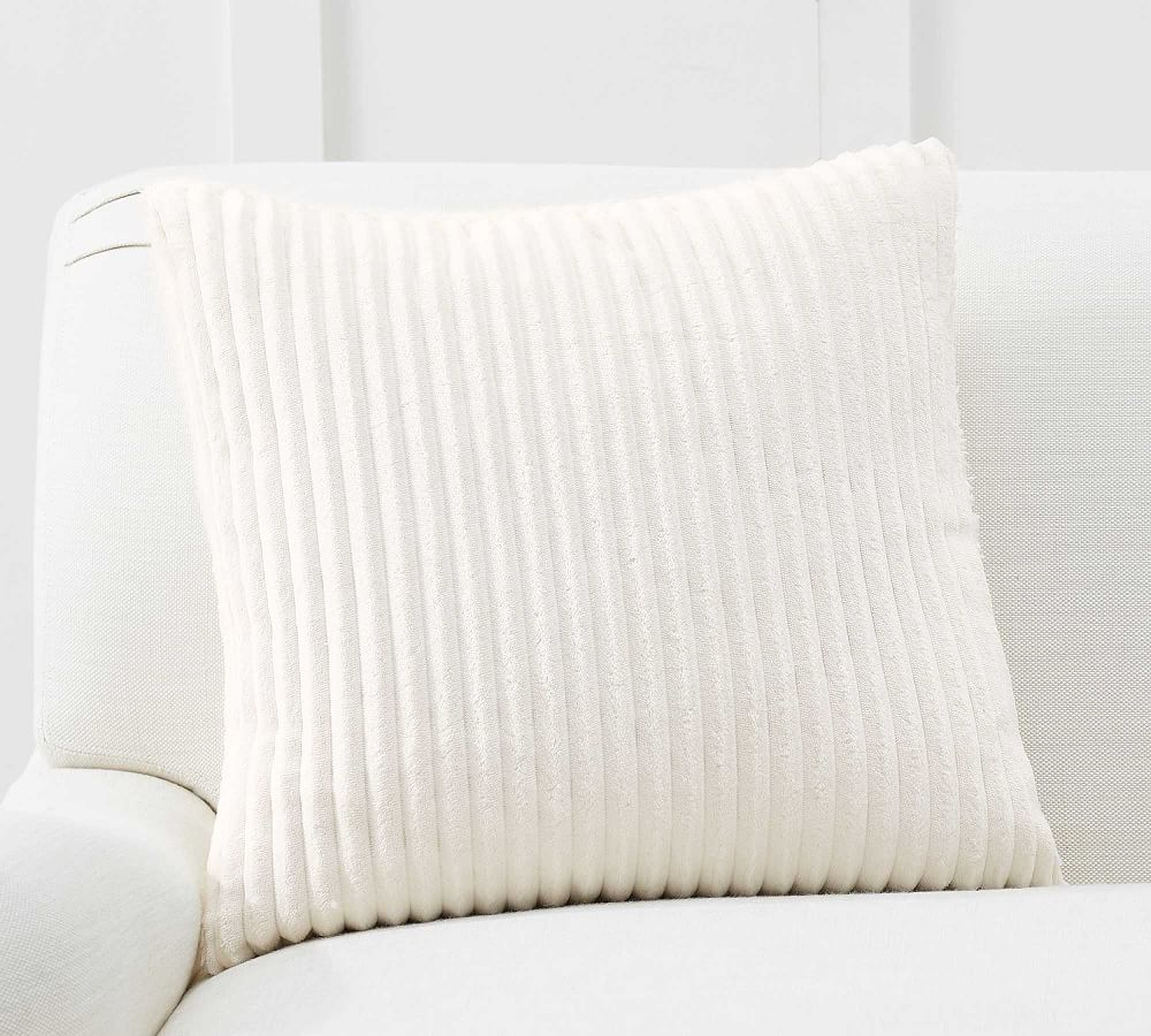 Ridgeline Sherpa Back Pillow Cover, 20 x 20", Ivory - Pottery Barn
