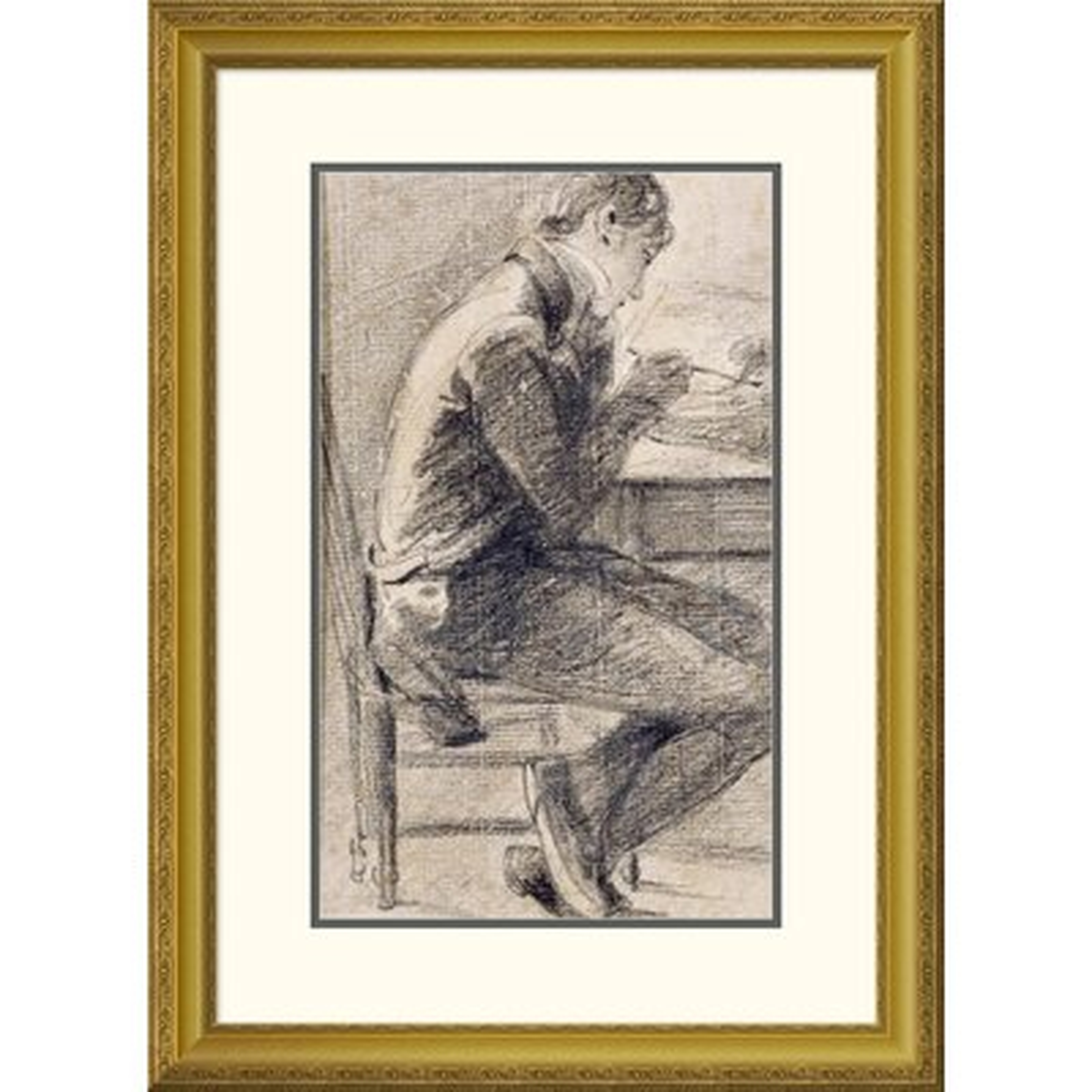 'Portrait of An Artist Sketching' by John Constable Framed Painting Print - Wayfair