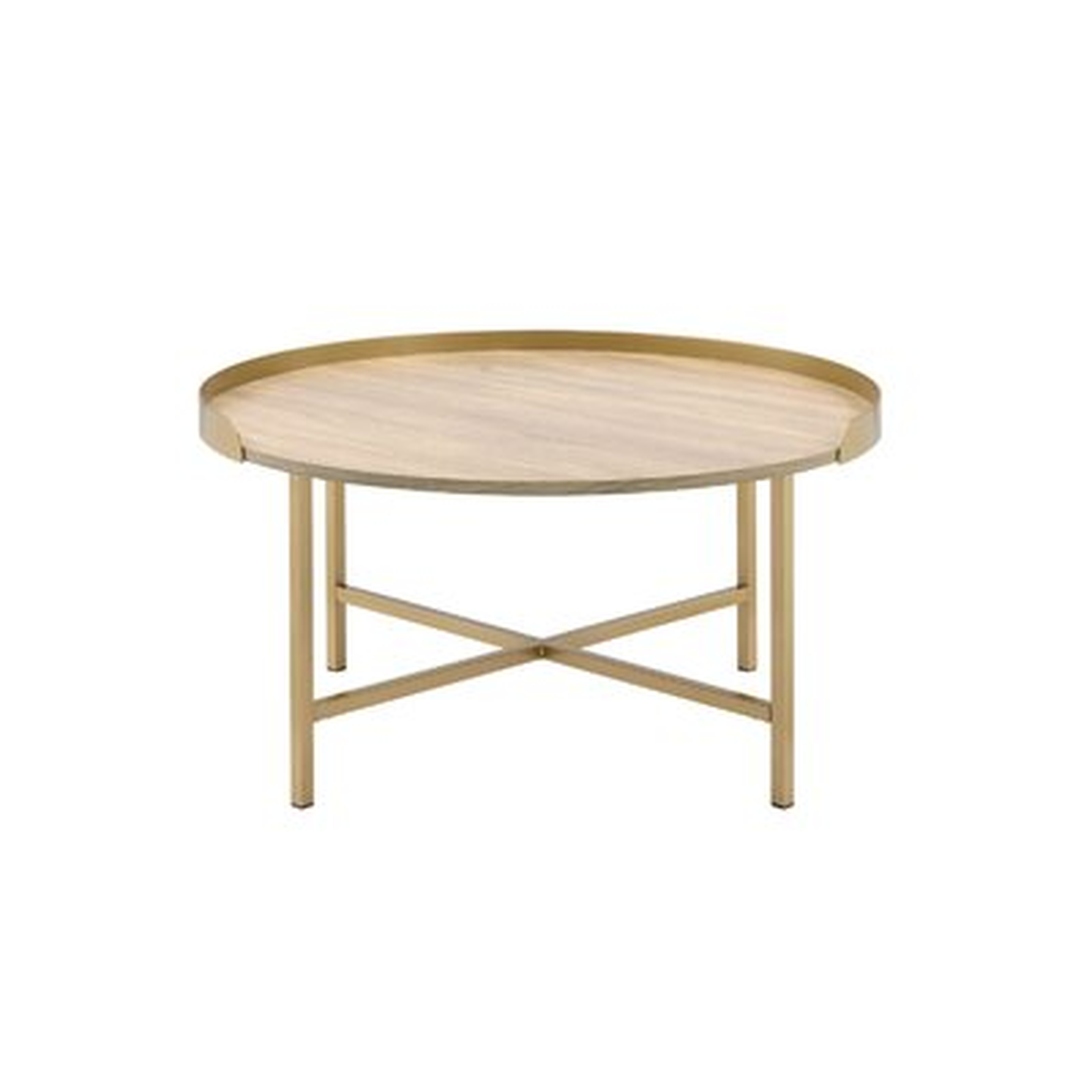 Round Coffee Table With Gold Finish - Wayfair