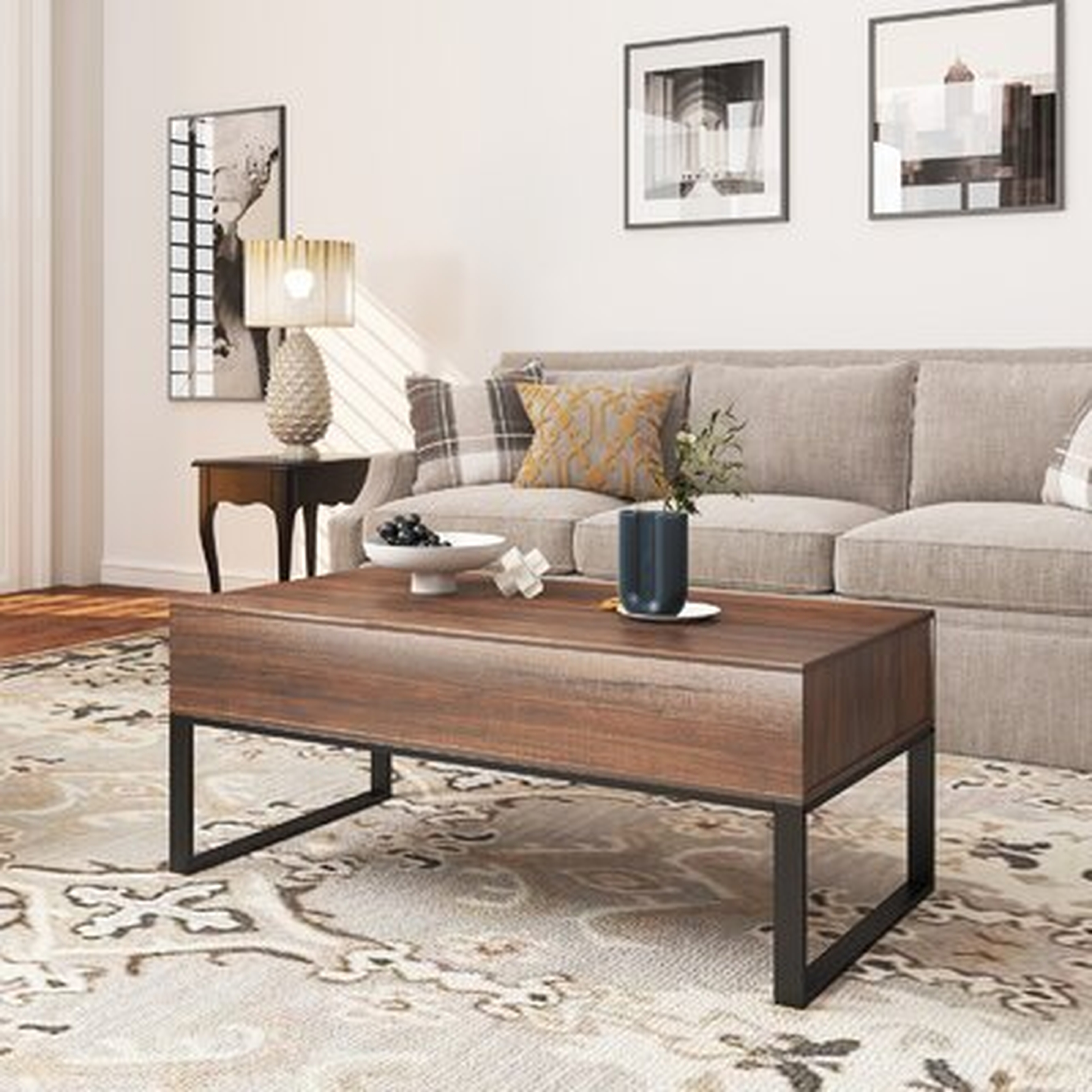 Monnier Lift Top Extendable Frame Coffee Table with Storage - Wayfair