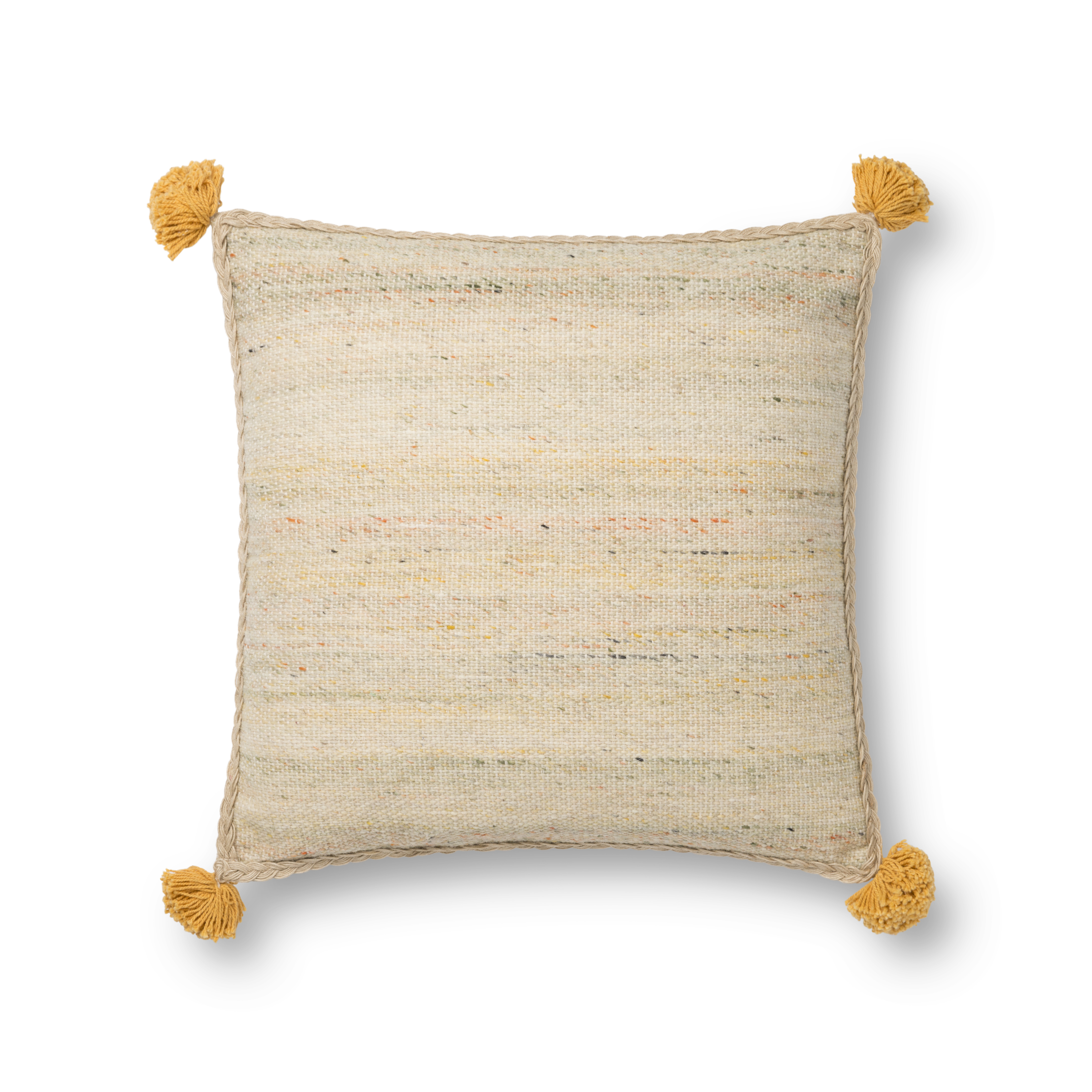 Justina Blakeney x Loloi Pillows P0804 Beige / Multi 18" x 18" Cover Only - Loloi Rugs