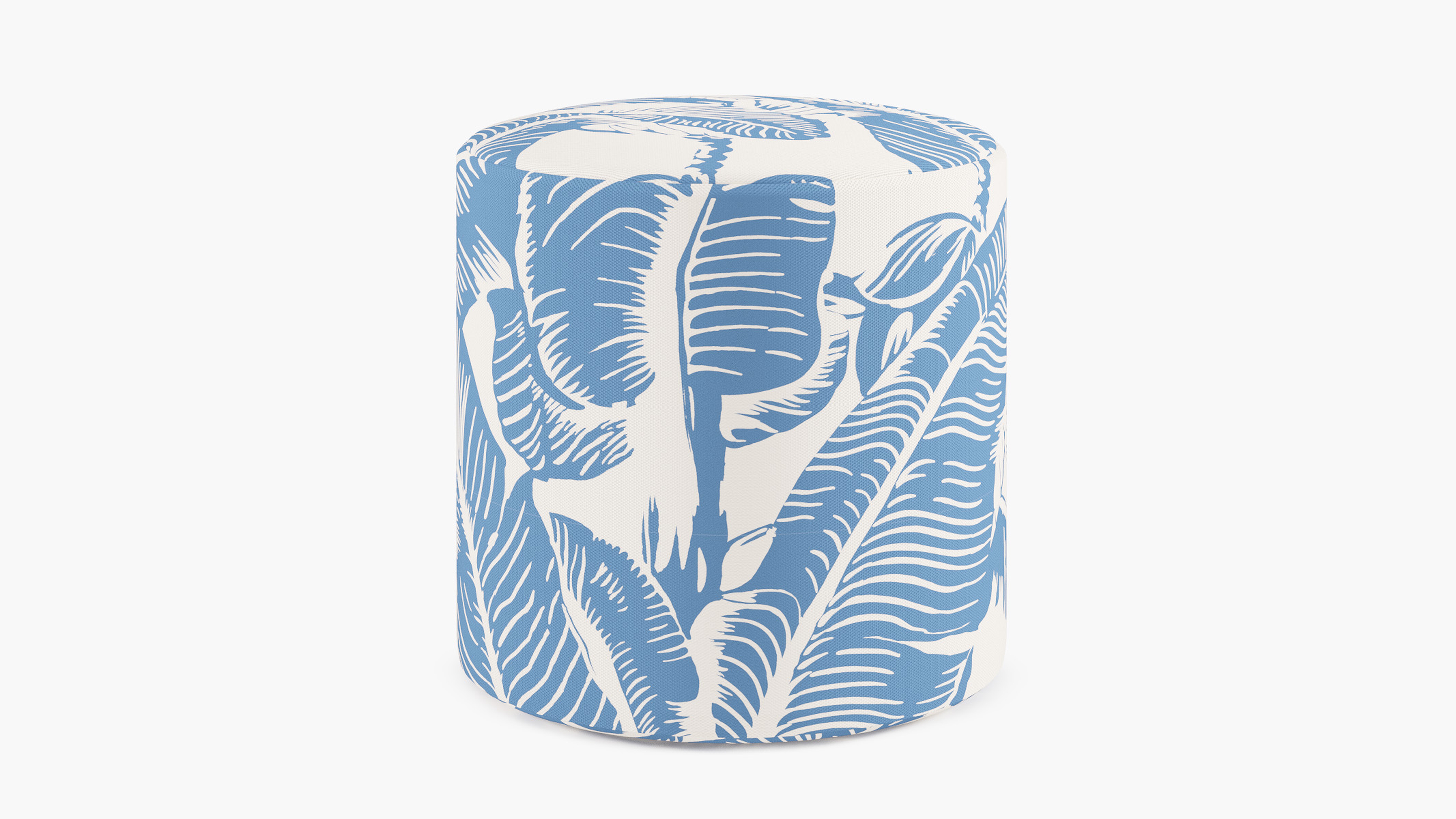 Drum Ottoman, Cornflower Martinique® Encore - The Inside