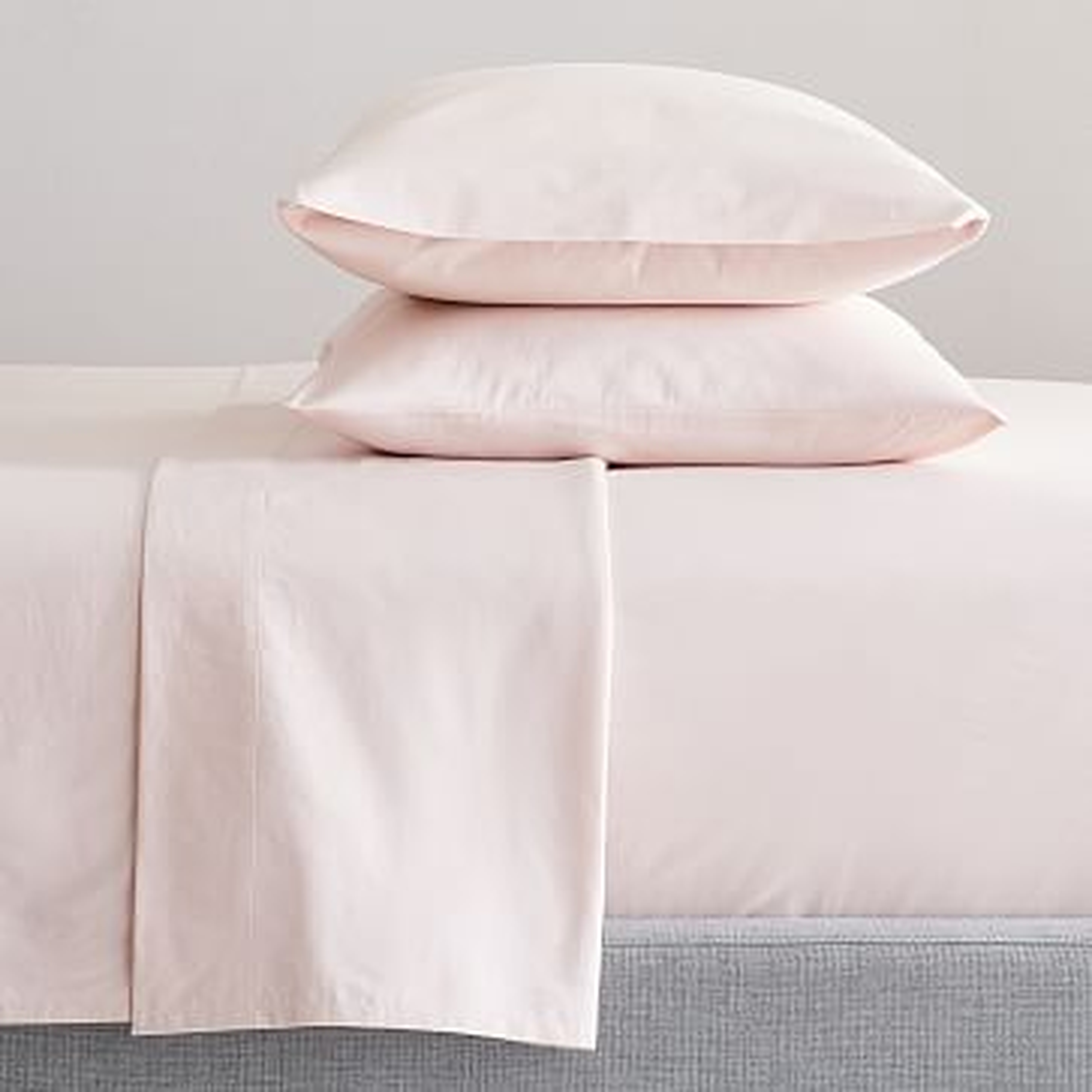 Organic Washed Cotton Sheet Set, Queen, Pink Champagne - West Elm