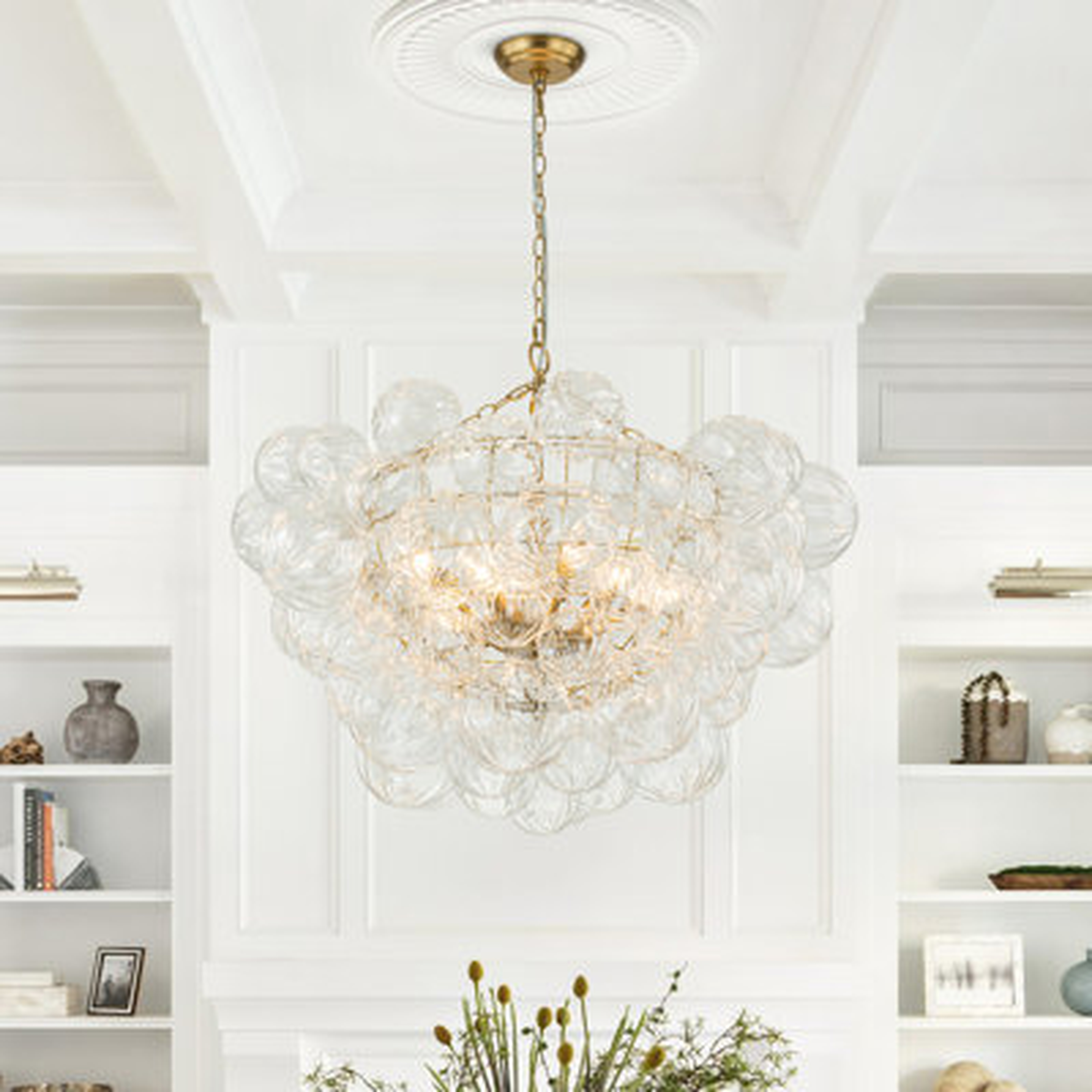 Jibley 8 - Light Textured Glass Bubble Chandelier - Wayfair