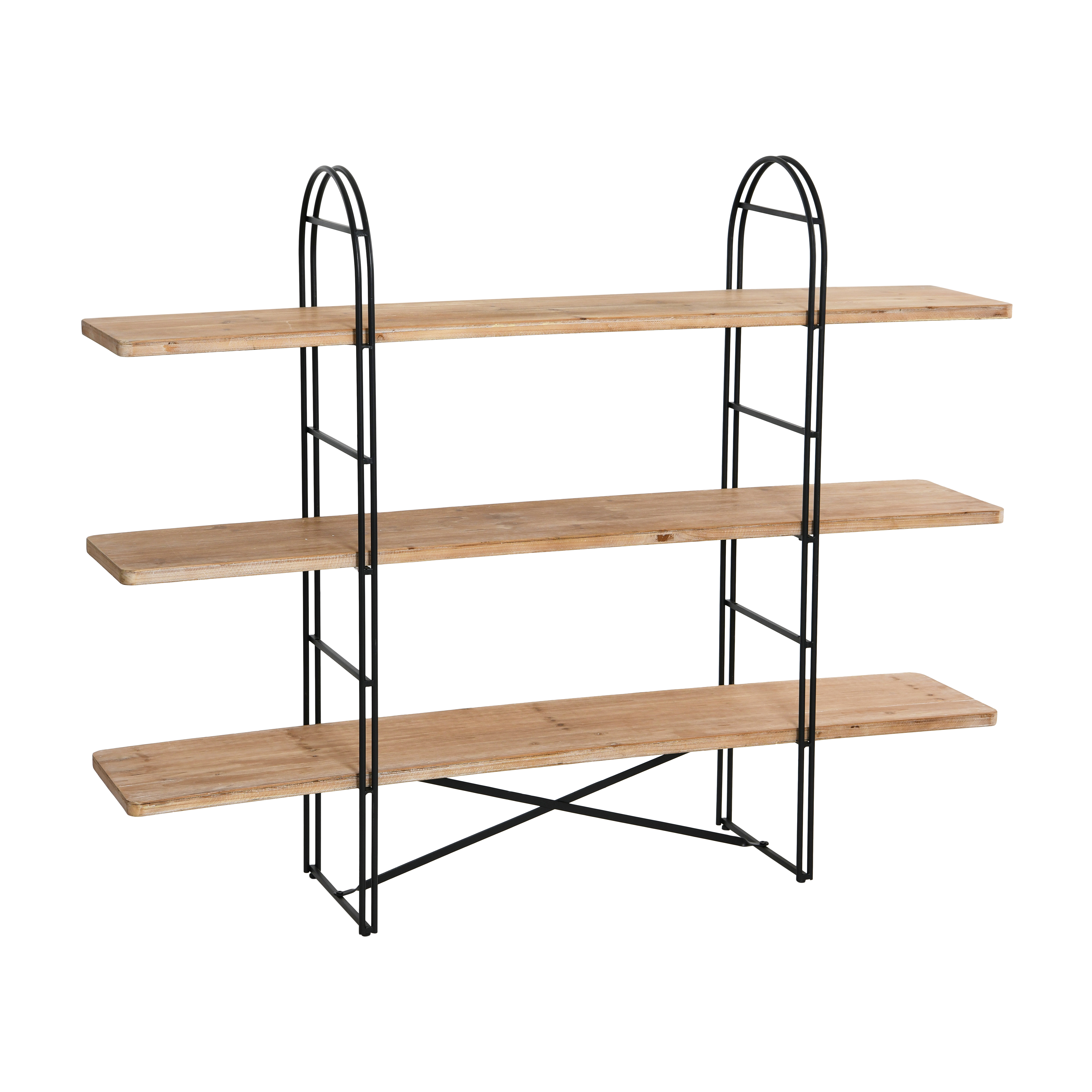 Eitri Wood and Metal Adjustable Shelving Unit, Driftwood - Creative Co-Op
