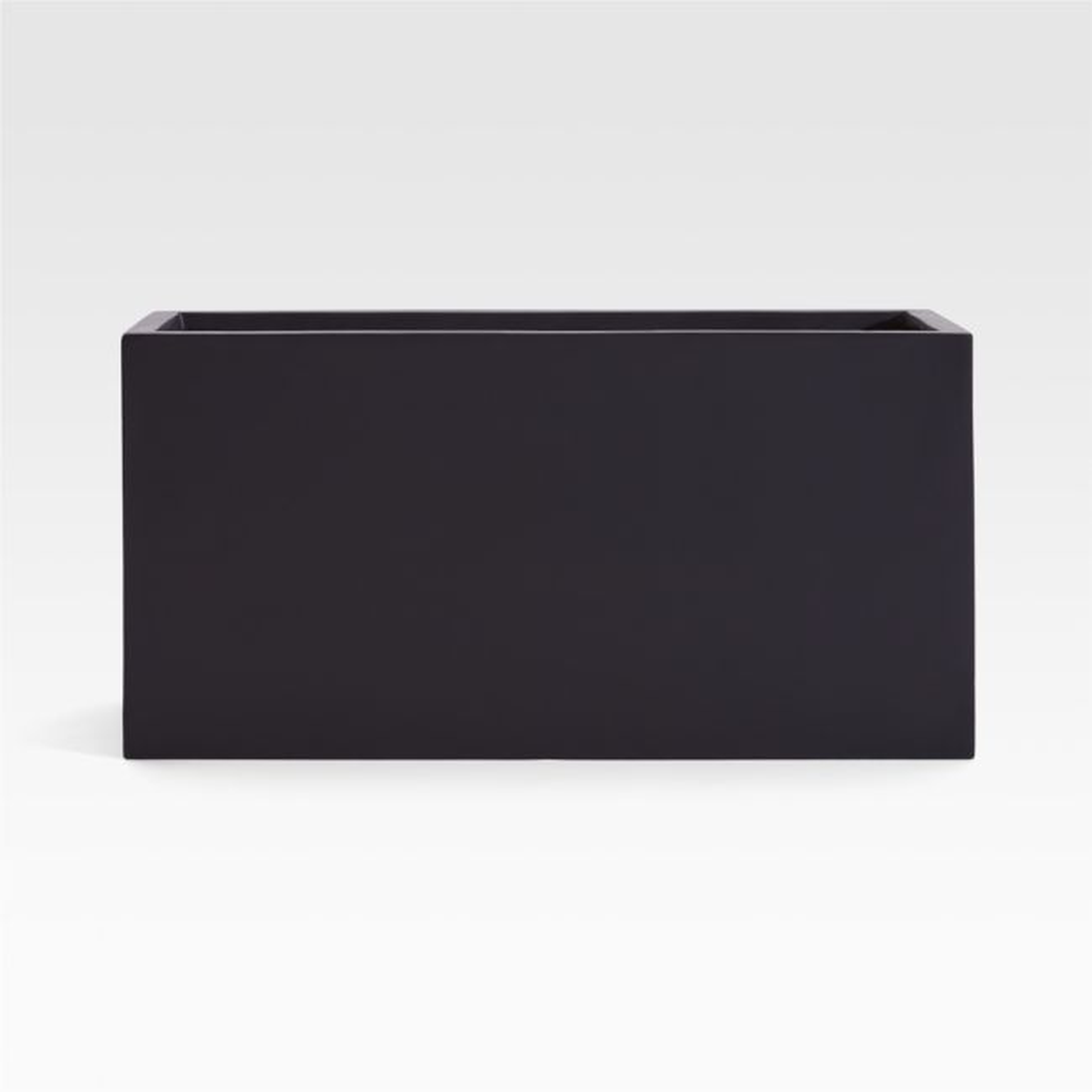 Walker  38" x 19.75" Rectangular Black Planter - Crate and Barrel