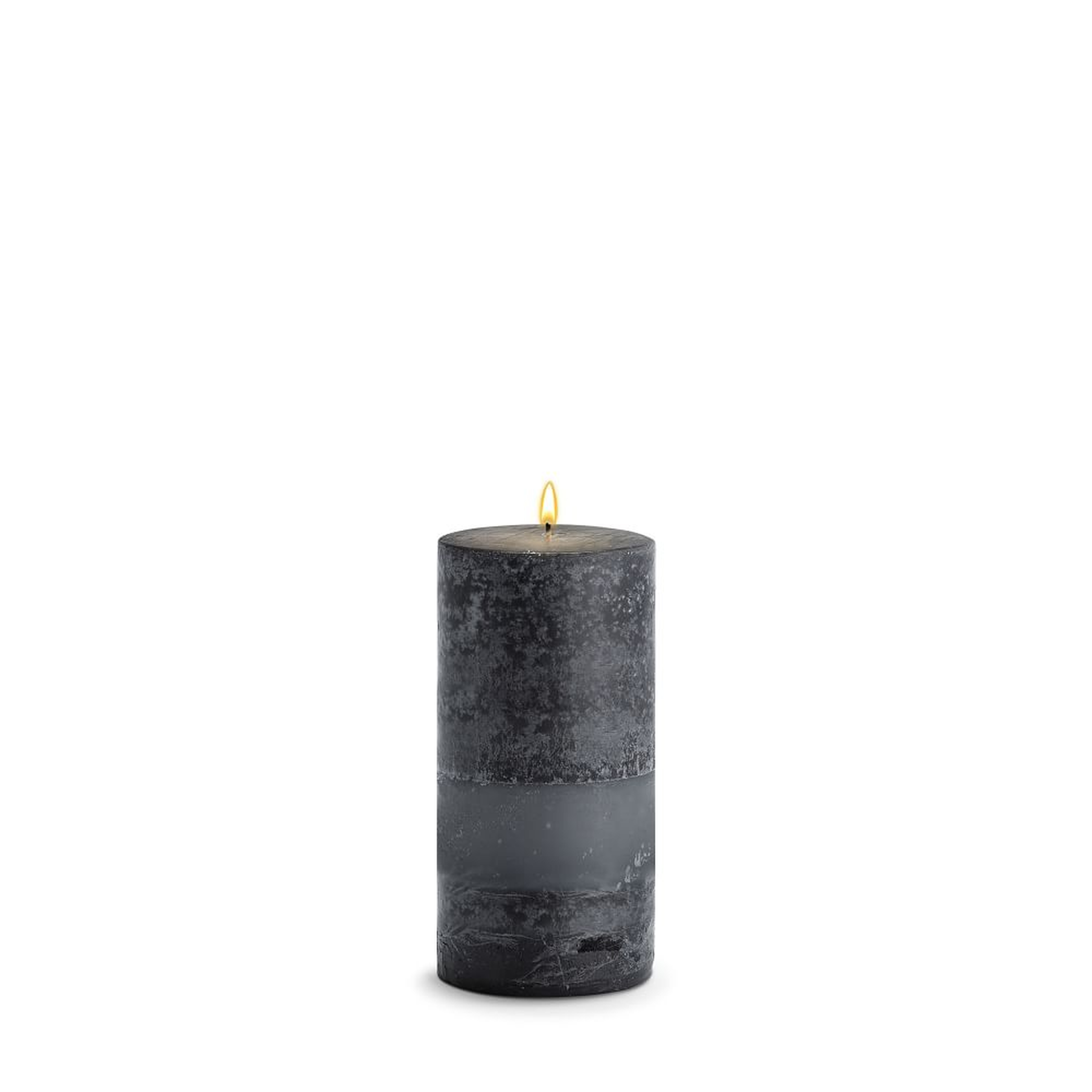 Pillar Candle, Wax, Black Bamboo, 3"x6" - West Elm
