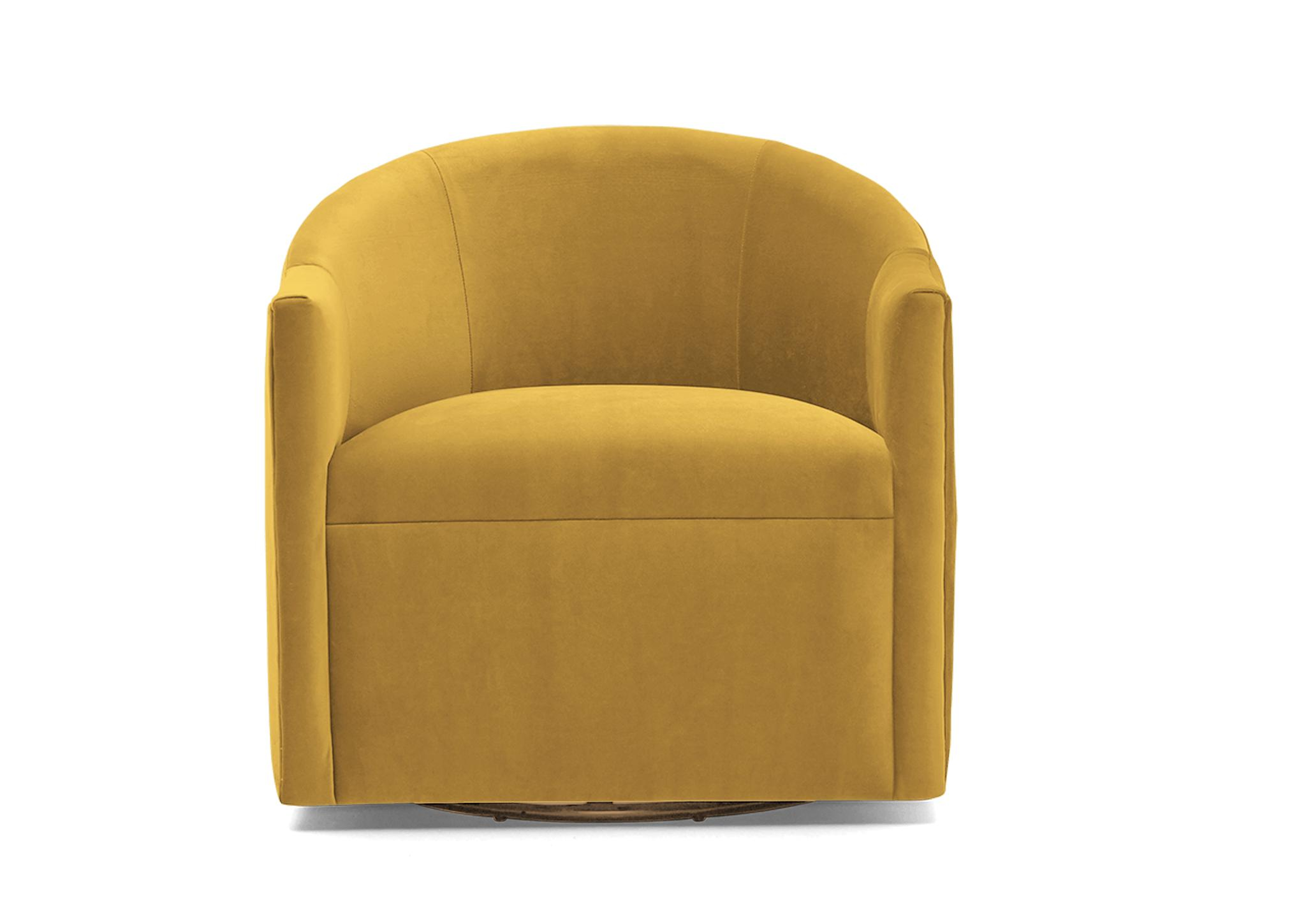 Yellow Jolie Mid Century Modern Swivel Chair - Bentley Daisey - Joybird